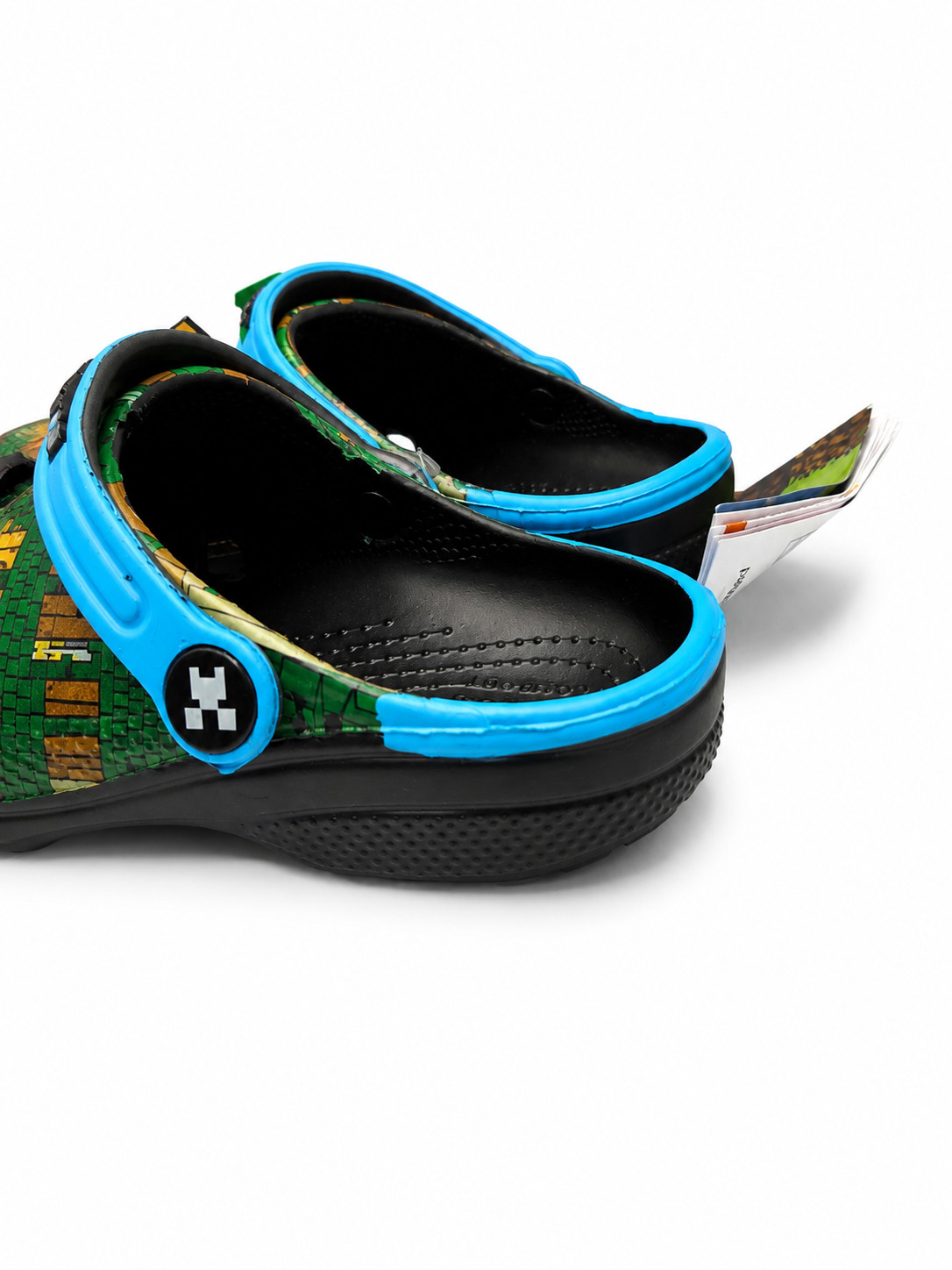 Minecraft Crocs Classic Clogs Kids New w/ Minor Factory Flaws Creeper Charms