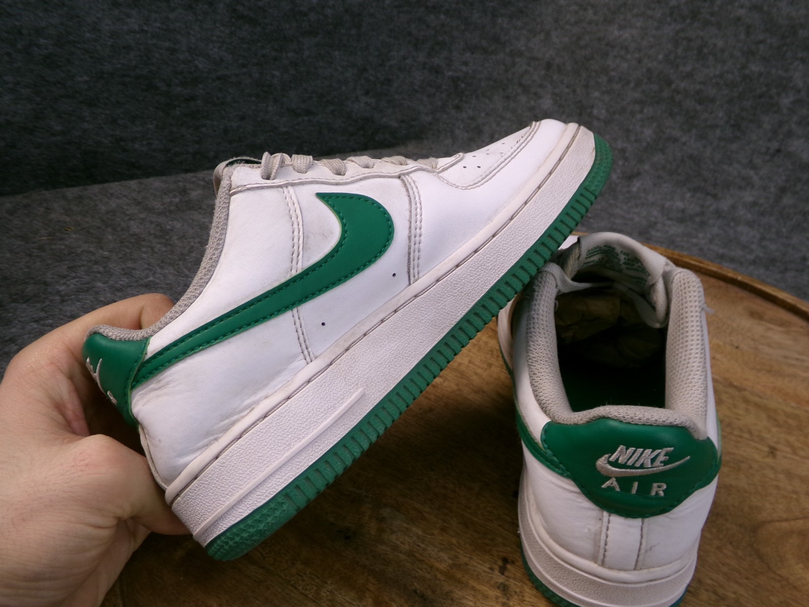 Nike Air Force 1 (GS) White Malachite Green Youth Size 2.5Y Shoes FV5948-103