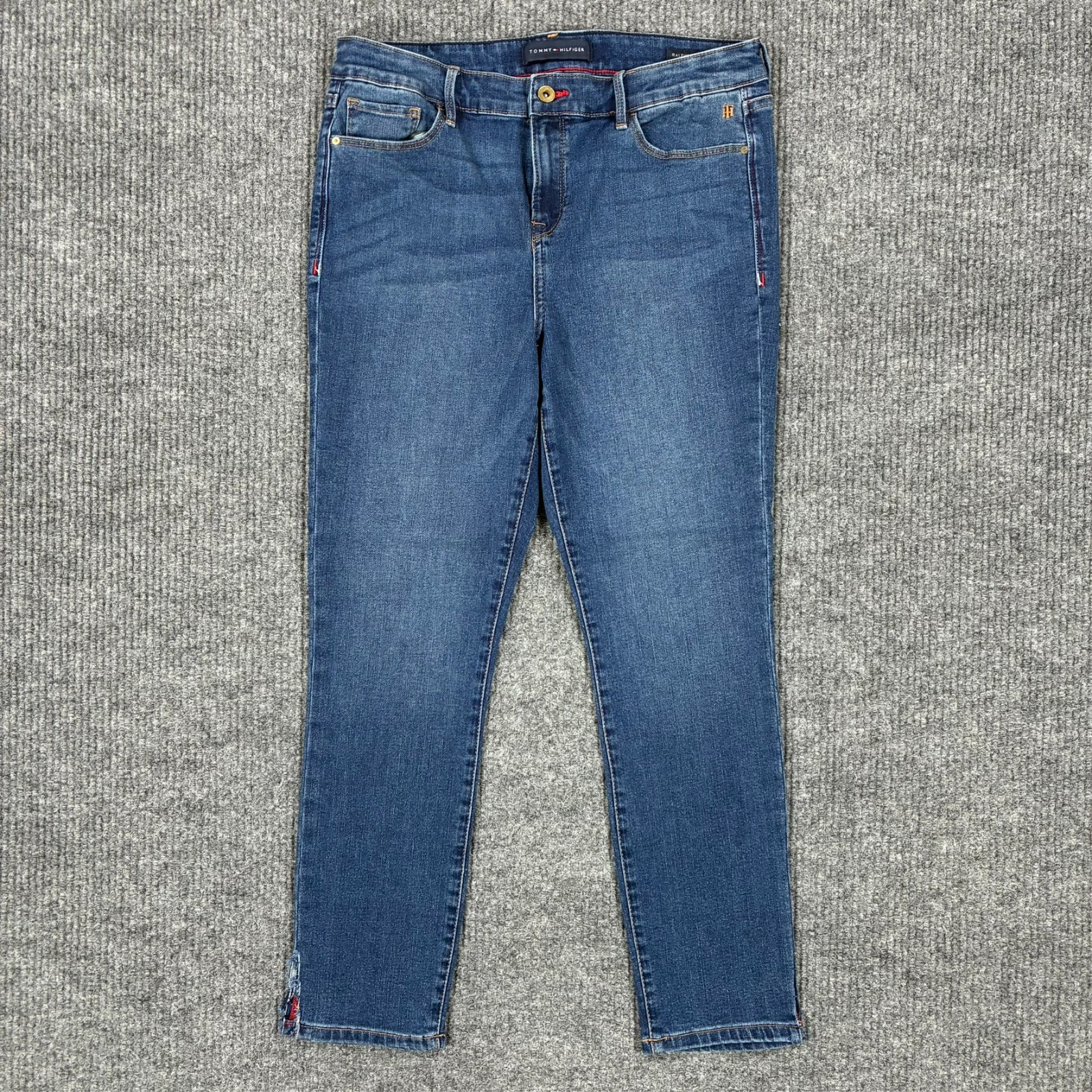 Tommy Hilfiger Raleigh High Rise Jeans Womens Size 8 Blue Denim Cotton Stretch