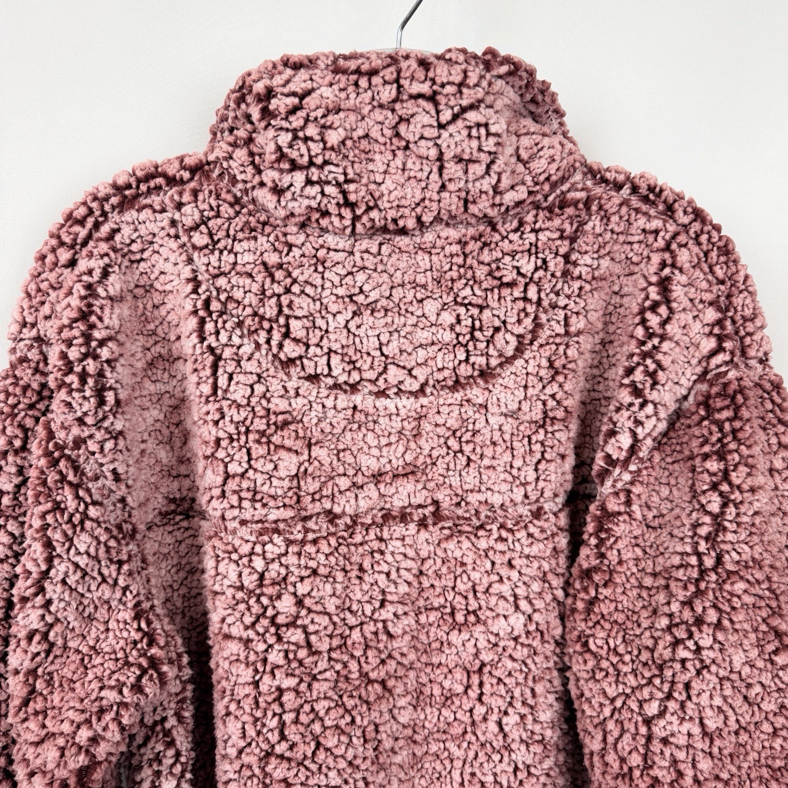 Boxercraft Sherpa Pullover Womens Large Dusty Rose Pink Quarter Zip Fleece LR