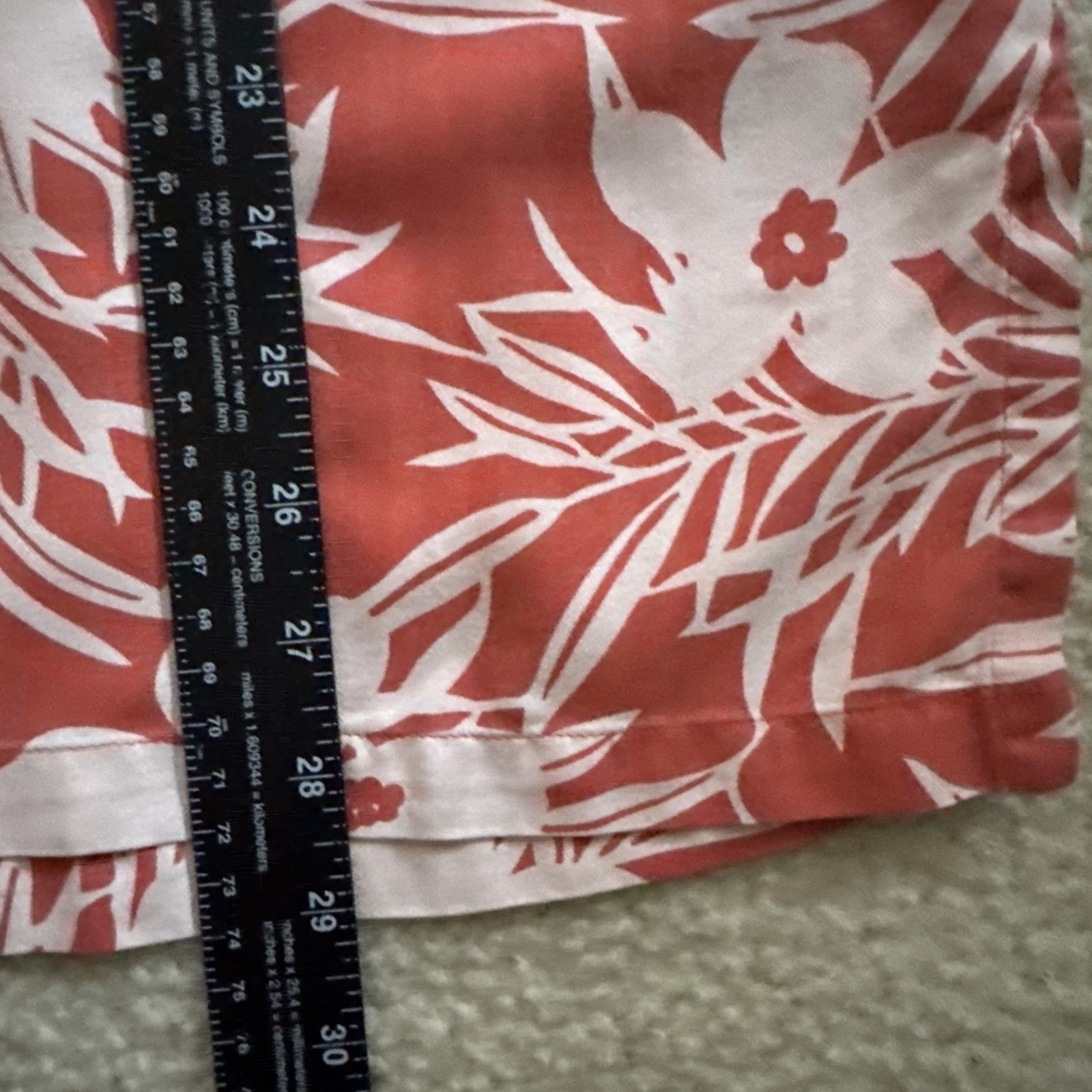 Pineapple Moon Silk Hawaiian Shirt Men’s Size M Salmon Color Floral Beach Resort