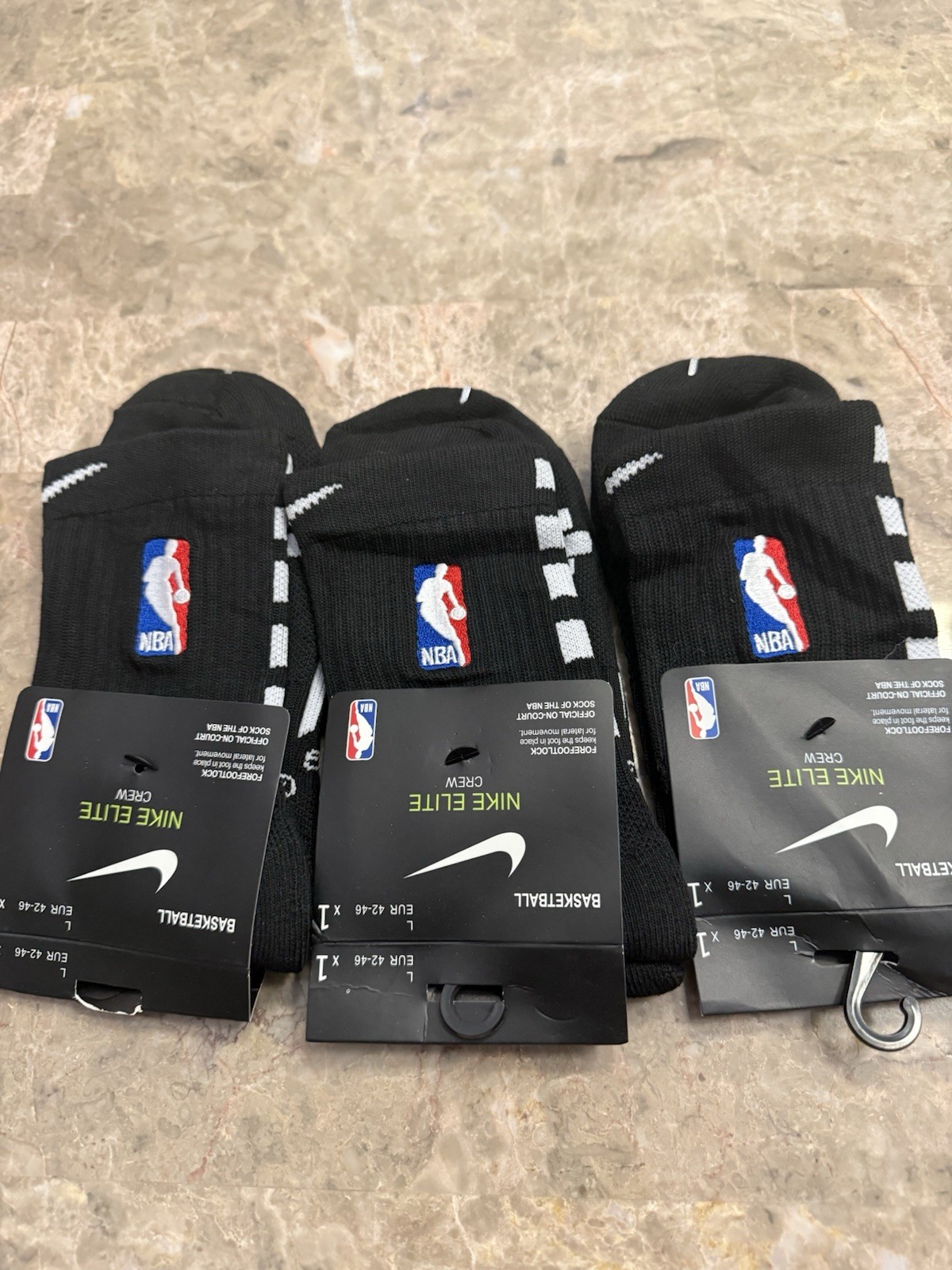 Nike NBA Ankle Socks Men’s Large 8-12 (3Pairs)