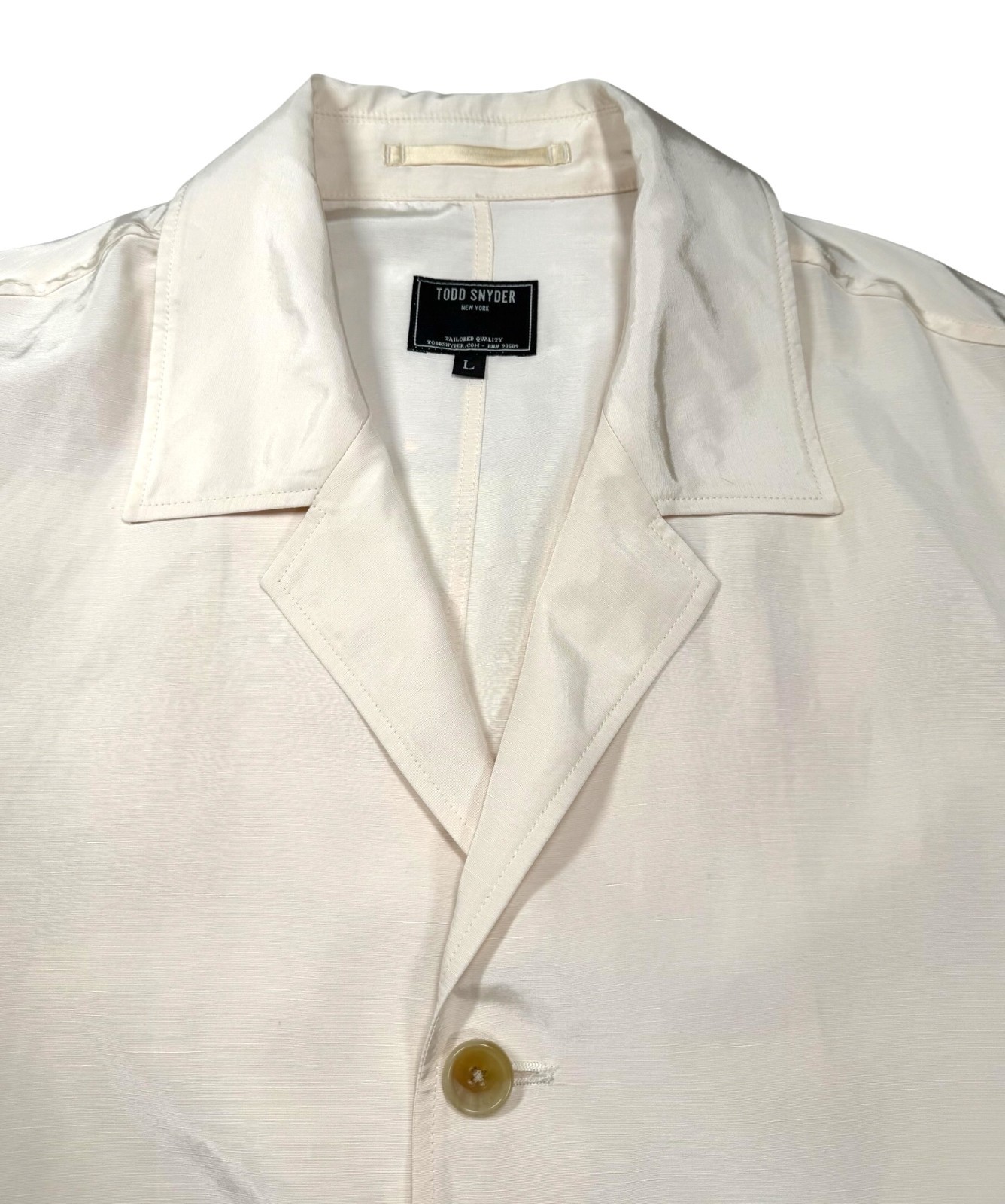 Todd Snyder Relaxed Jacket 3 Button Silk – Nylon Pearl Cream with hint of Blush