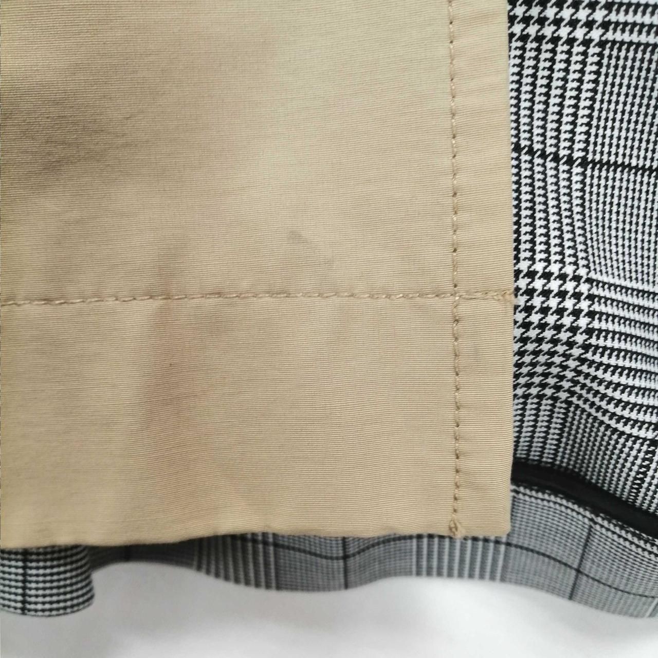 ELENDEEK Color Combination Coat 511810000001 Beige X Glen Plaid Used