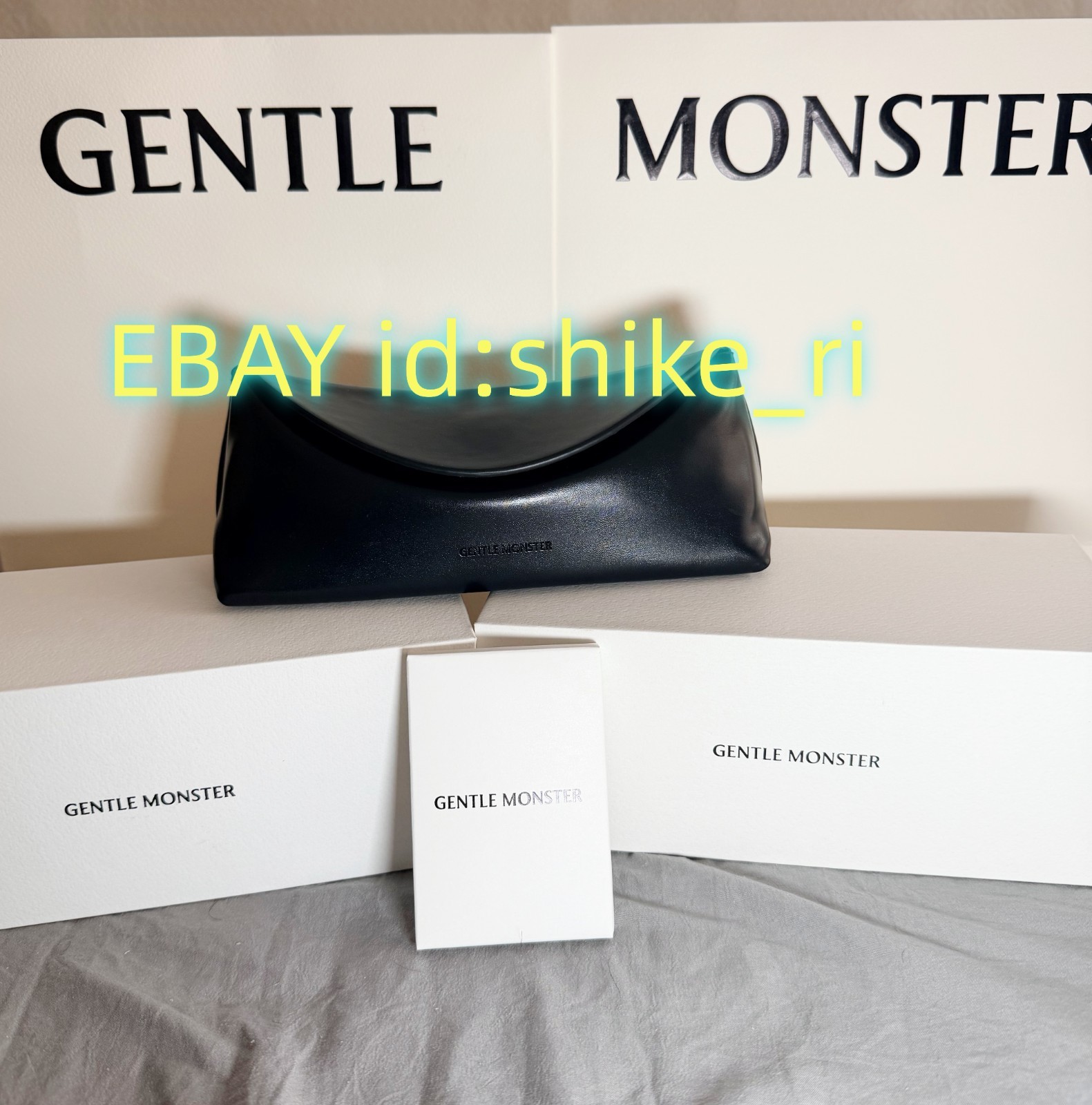 GentleMonster New Her 01 Unisex Sunglasses Oversized Black Frame Black Lenses