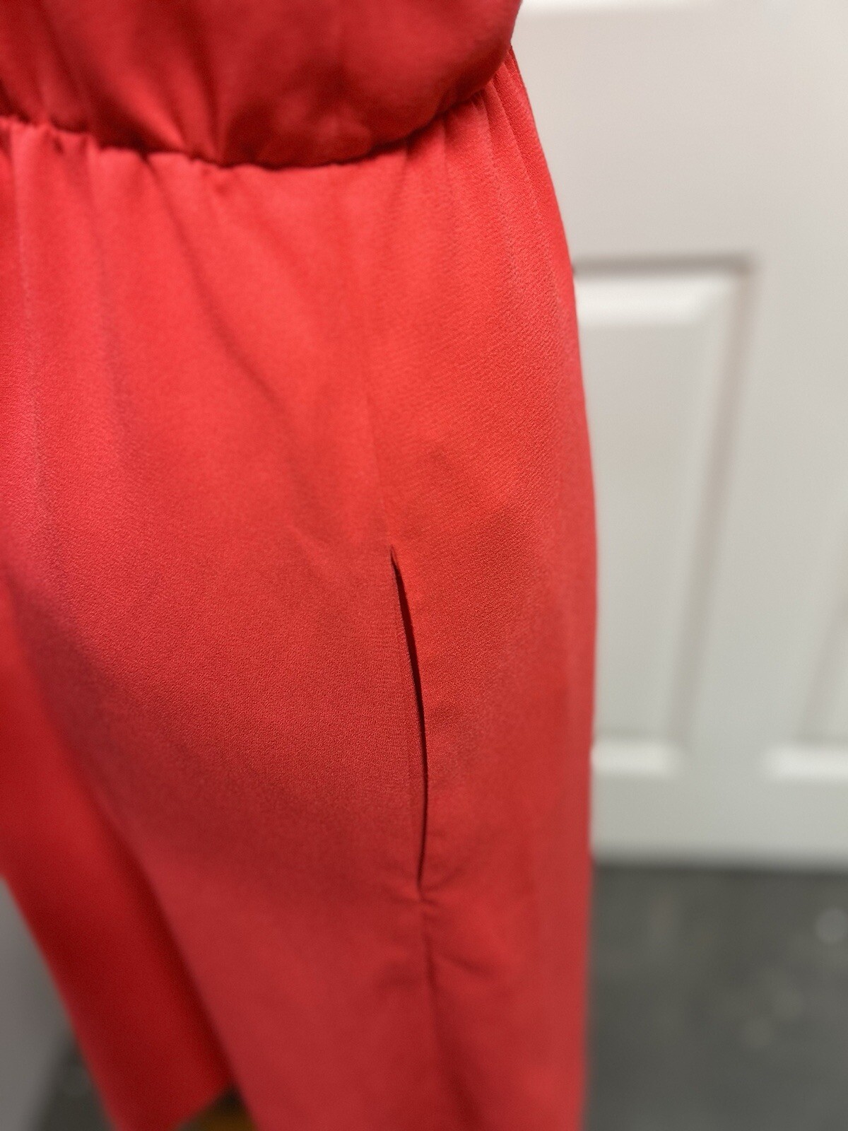 Halogen Casual Party Cocktail Dress Sz M Bright Brick Red