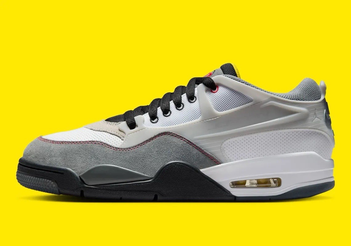 Nike Air Jordan 4 RM Premium White Black Smoke Grey Fire Red IB8052-100 Mens NEW