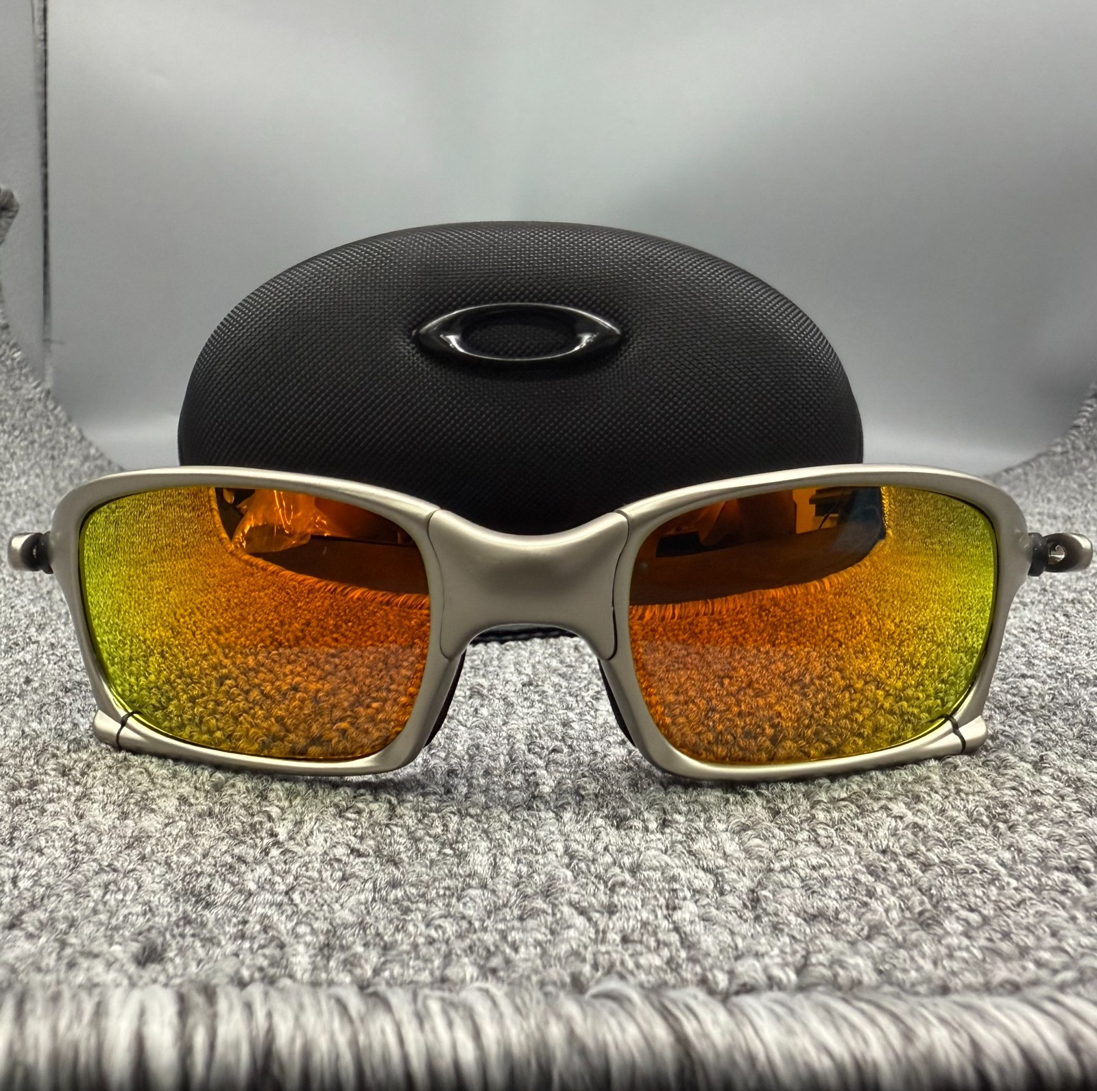 Oakley X-SQUARED X-METAL Finish Sunglasses-Oakley Ruby Lenses