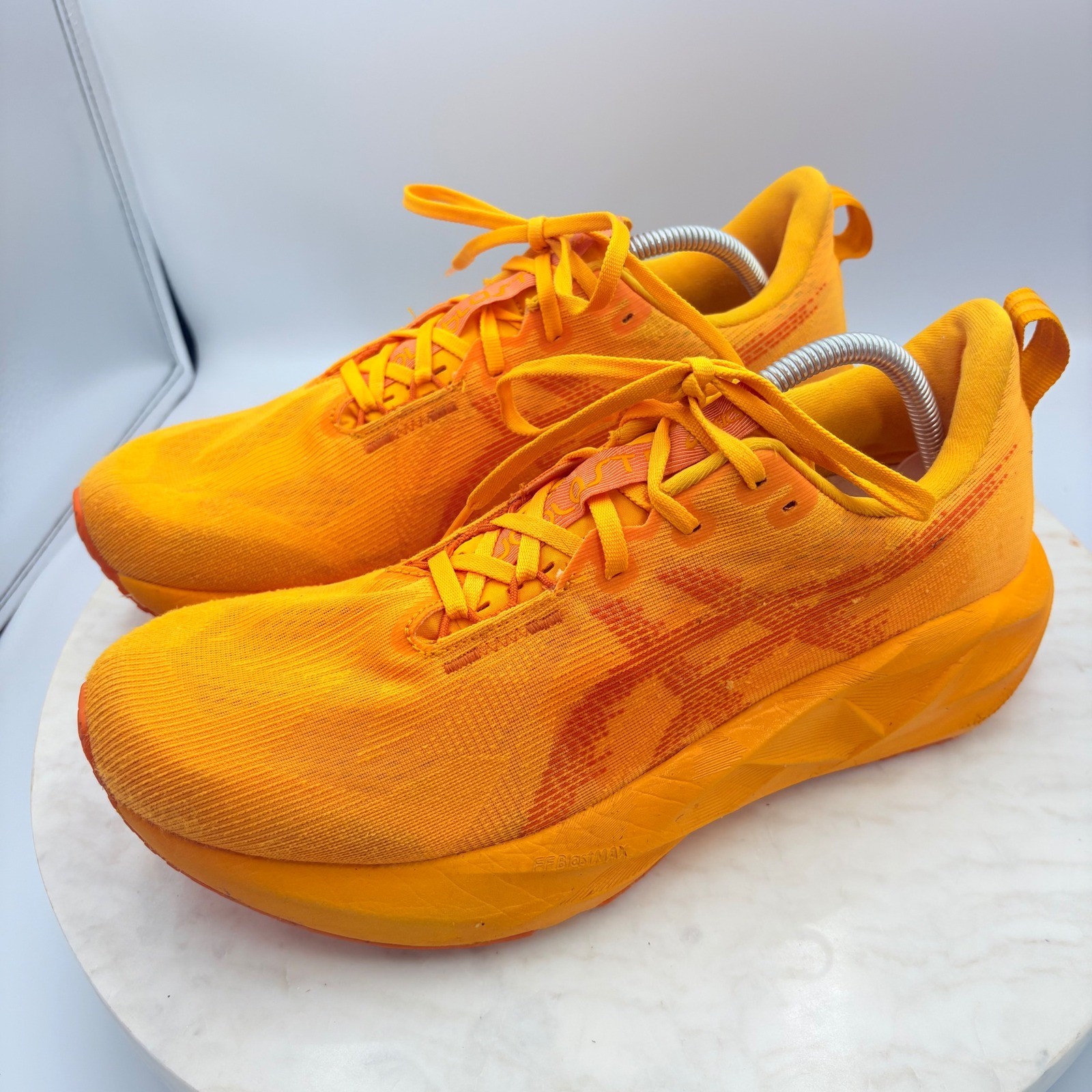 ASICS Novablast 5 Running Shoes Mens 11 Orange Athletic Support Bright Neon