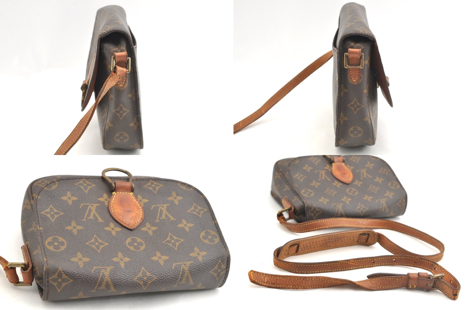 Authentic Louis Vuitton Monogram Saint Cloud MM M51243 Shoulder Cross Bag AC214