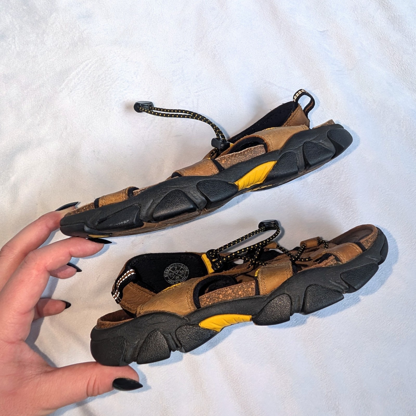 Keen Sarasota Waterproof Hiking Open Toe Sandals Brown Leather Womens 7