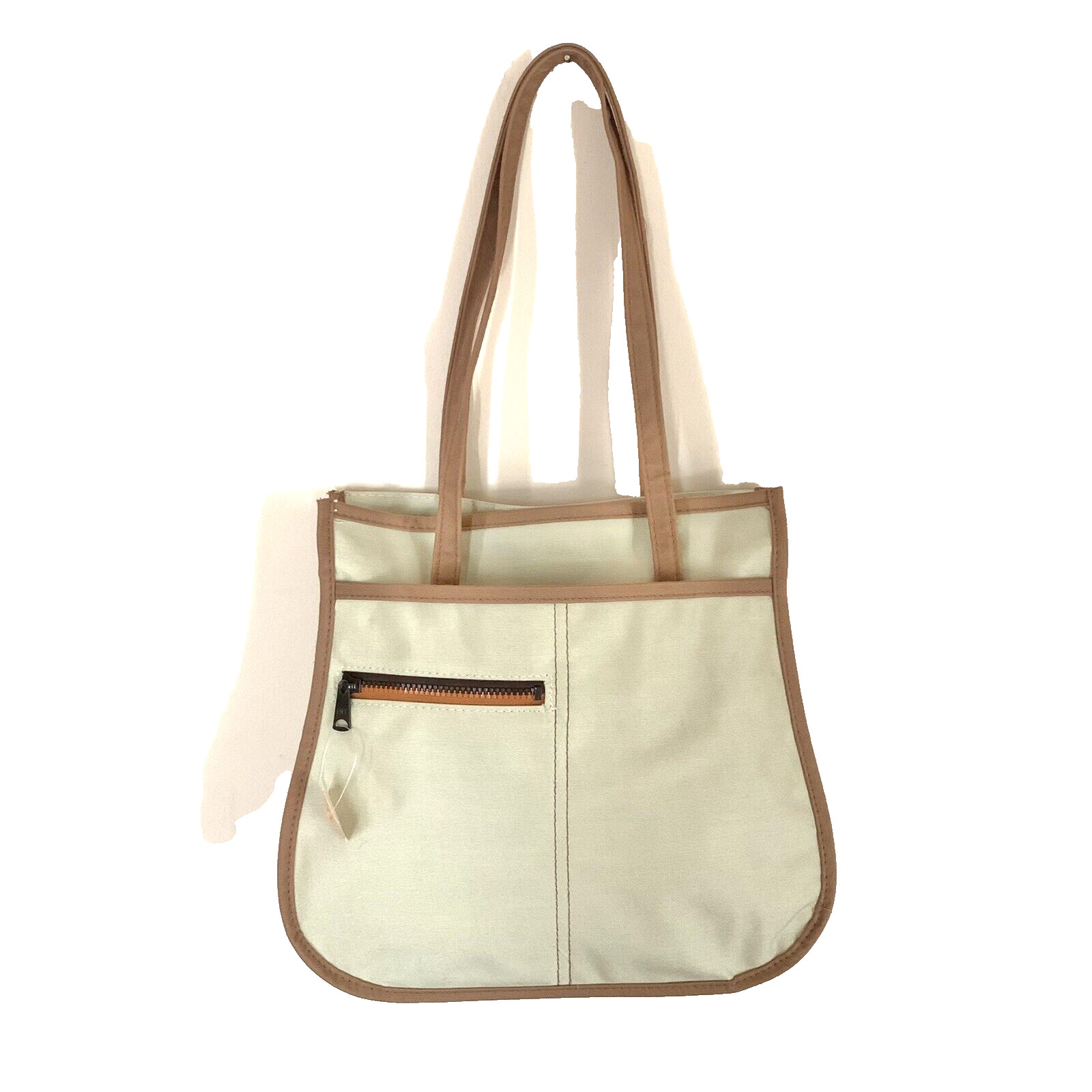 Vintage 70s Retro Shoulder Bag Purse Beige Boho Hippie Grunge Canvas Nylon NWT
