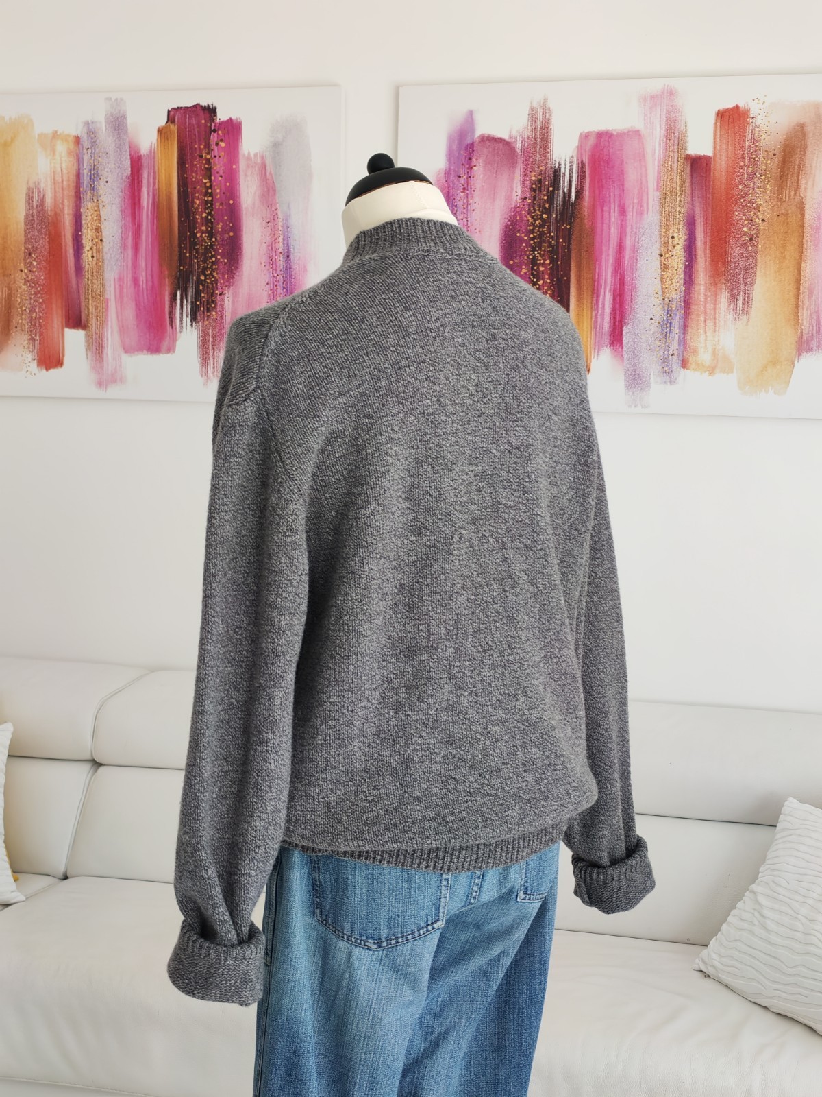 Pull Love Firenze 100% wool mens jumper size XXL grey