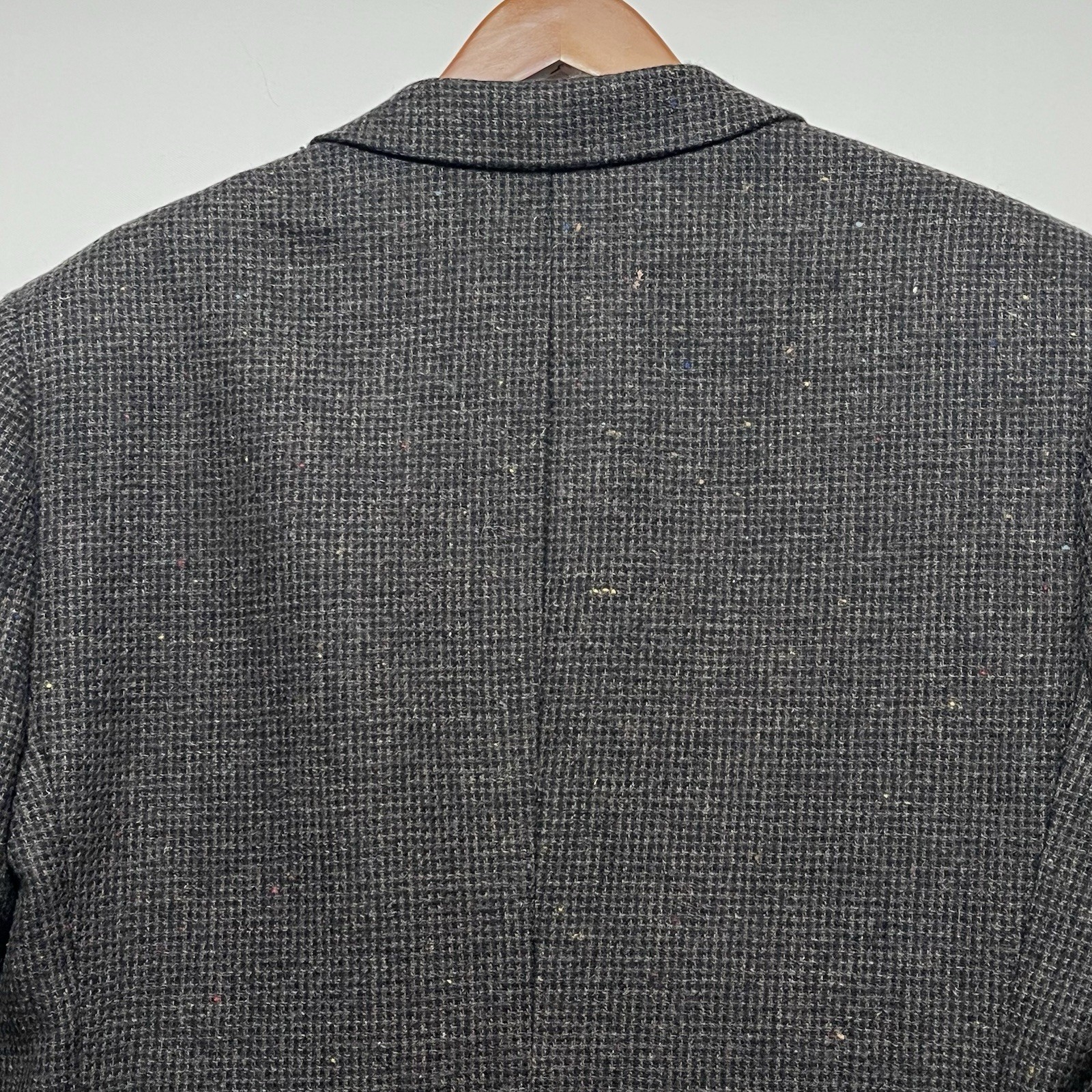 Vtg BOSTON TRADERS Men 44R Tweed Sportcoat Wool Blazer Birdseye Fleck Multicolor