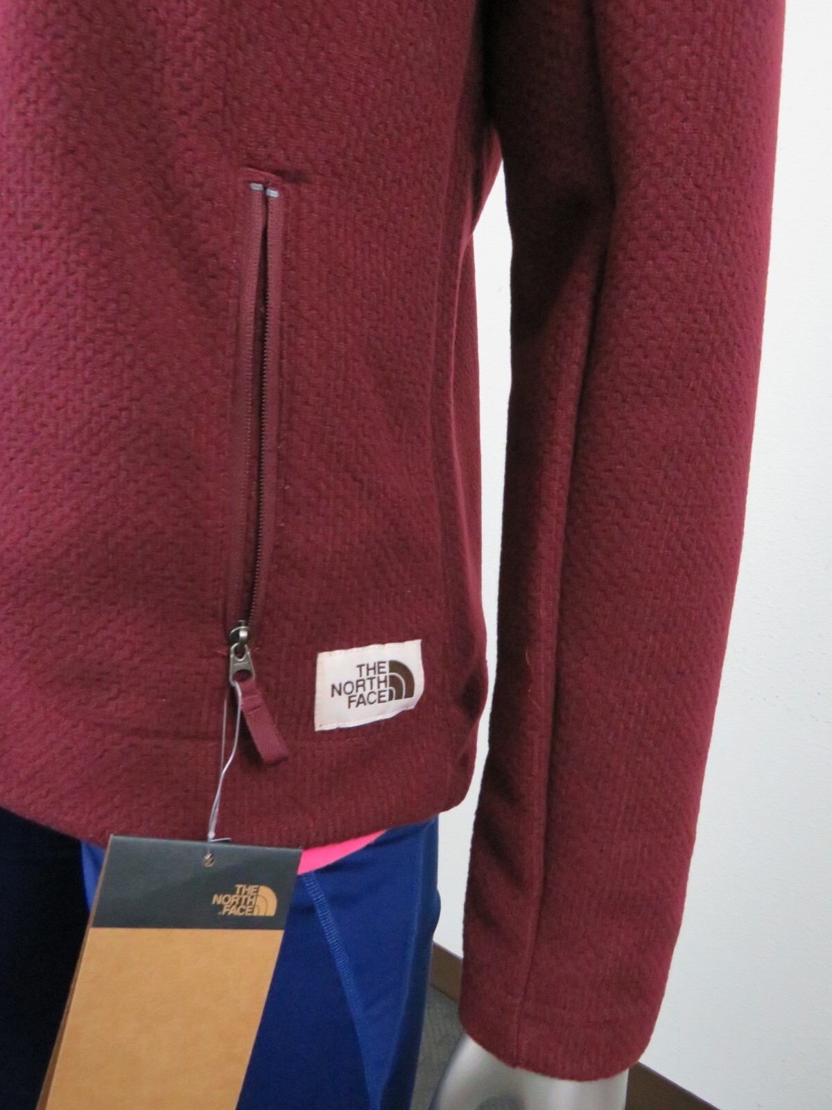 Womens The North Face Sibley Textured Fleece Parka Hooded Fleece Jacket Red $150