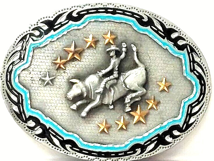 Big Buckle Collection Bull Rider Pewter Belt Buckle Siskiyou # BAB001
