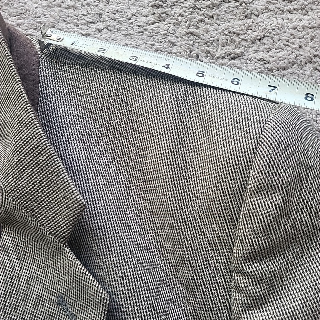Deansgate Tailors Row Blazer Mens 46 Houndstooth Silk Wool Sport Coat Jacket