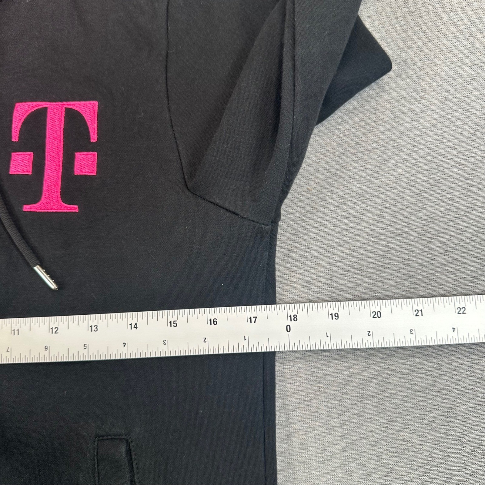 T-Mobile Jacket Womens XS Full Zip Hoodie Black Magenta White Logo Sweat