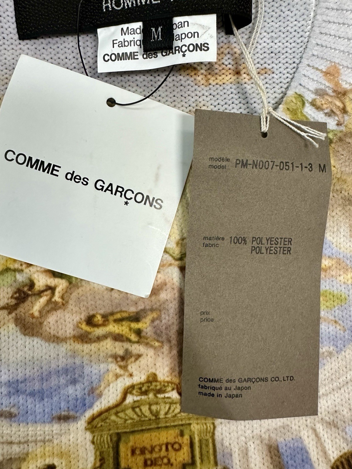 COMME des GARCONS HOMME PLUS 24SS Graphic Crewneck NWT | Medium | White