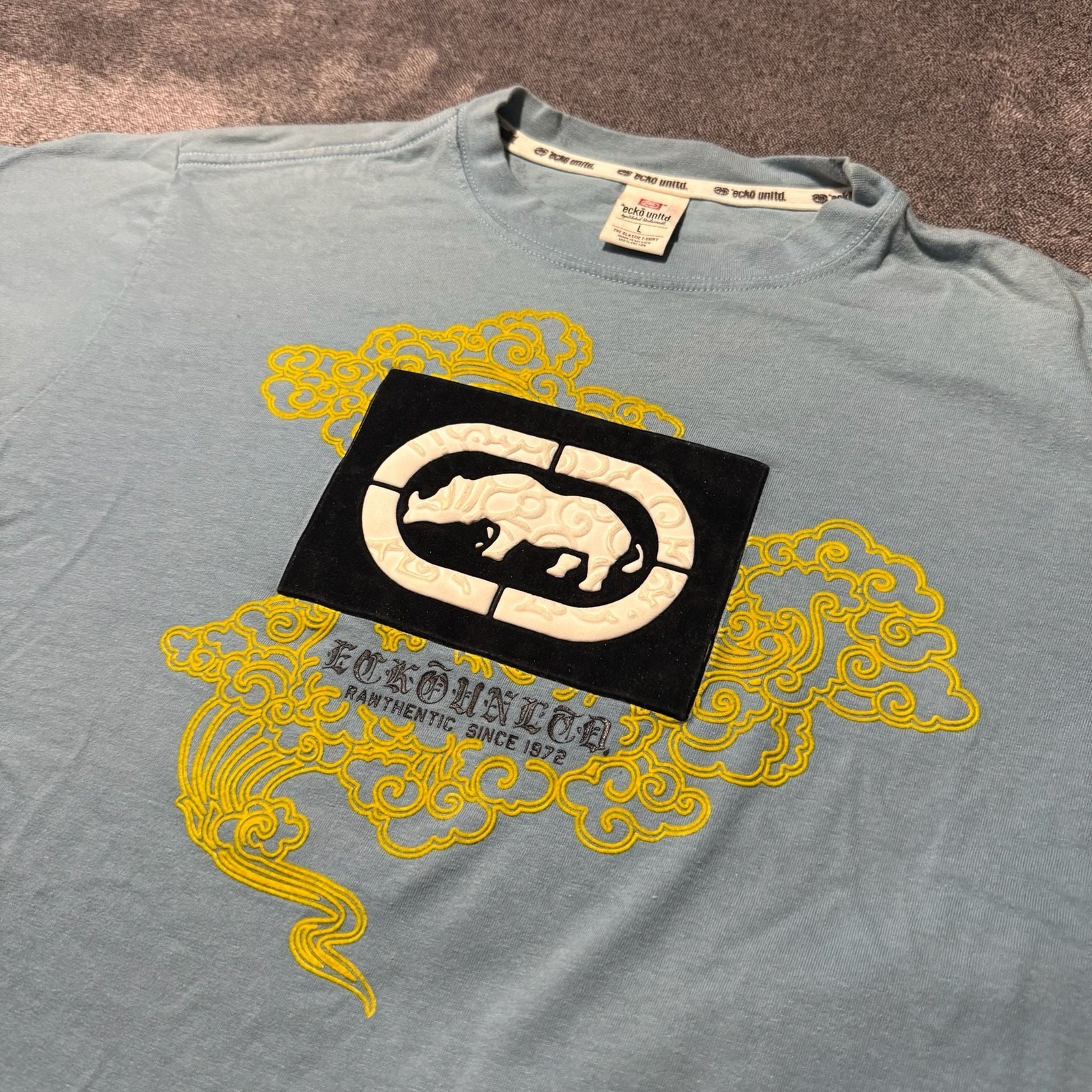 Ecko Unltd. Rawthentic Rhino Graphic T-Shirt Light Blue