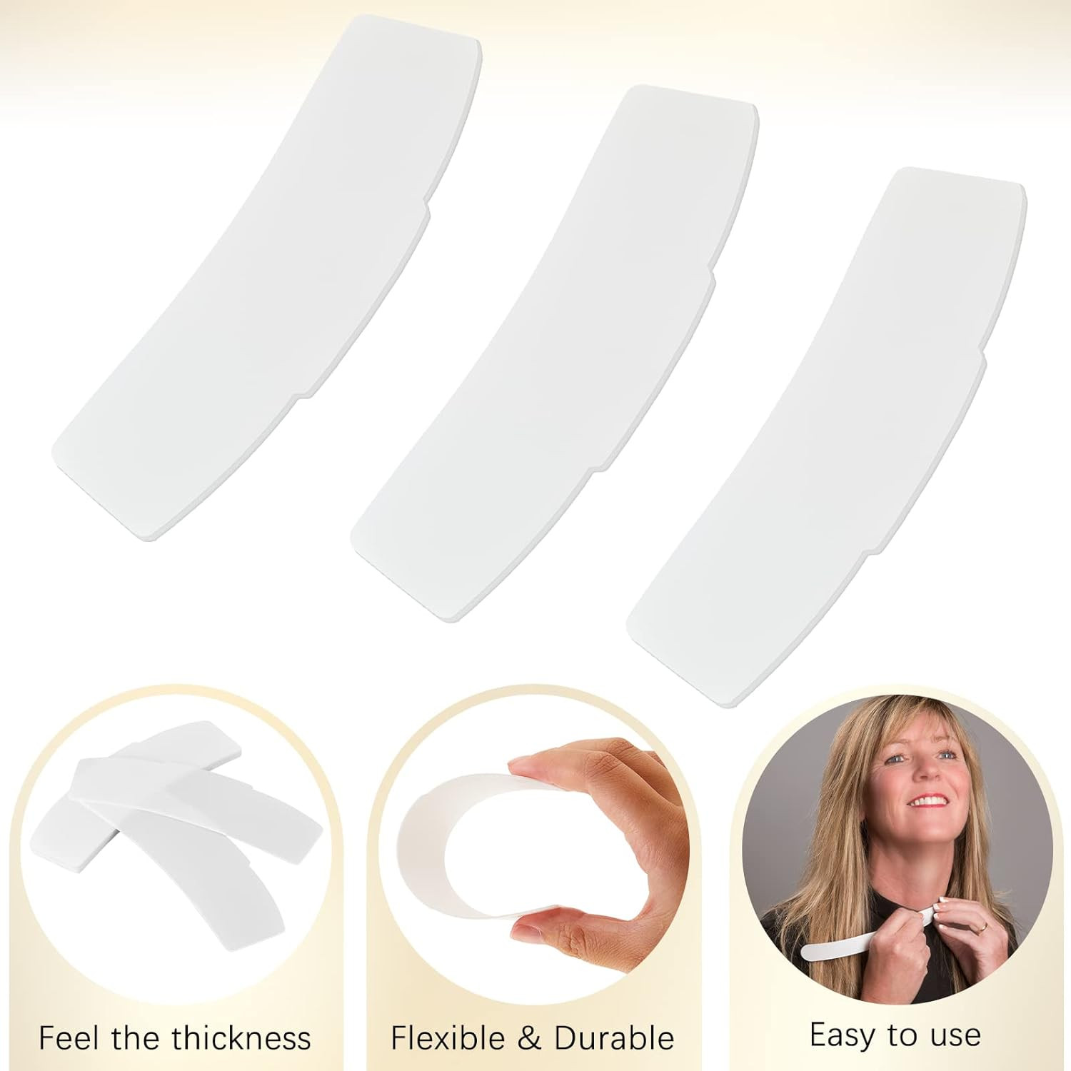 Hercicy Tab Collar for Clergy Shirt White Priest Collar Tab Insert Shirt, 5.51 X