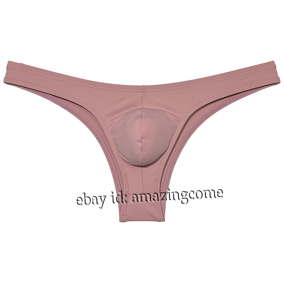 Men Cheeky Briefs Underwear Skin Feel Bikini Briefs Low-rise 1/2 Hip Booty Pants