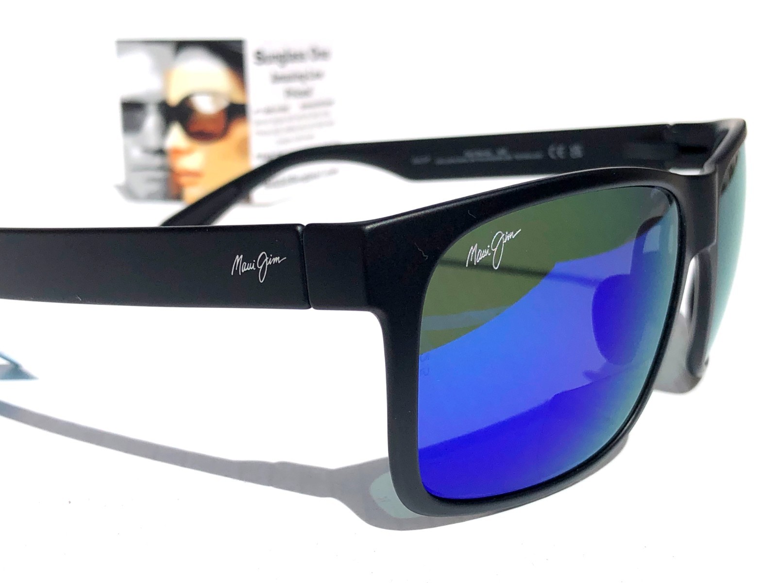Maui Jim RED SANDS Matte Black POLARIZED Blue READERS +2.5 Sunglass B432-2M25
