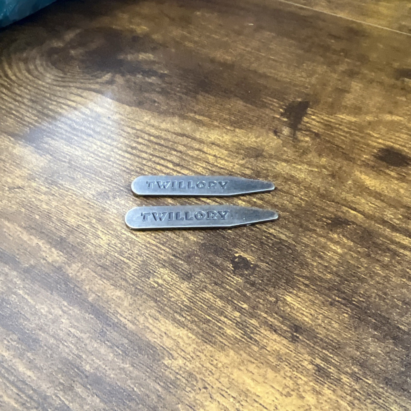 Twillory Brass Metal Collar Stays One Pair 2 Inch Stay One Silver Set
