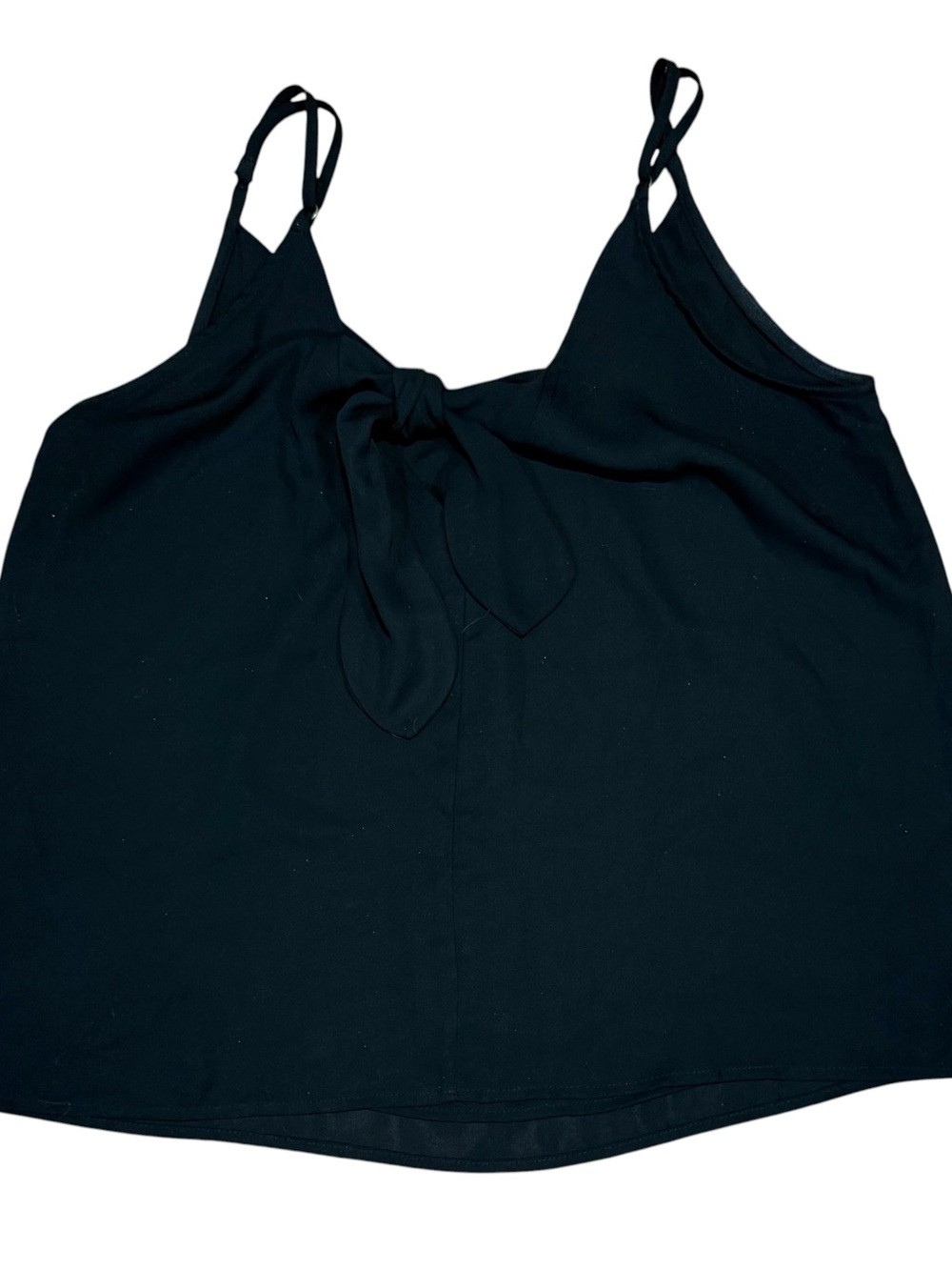 ESQUALO Black V-Neck Spaghetti Strap Tank