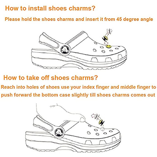 5 DIY CROCS Charm Black Back Buttons Make Your Own Shoe Fast Shipping USA