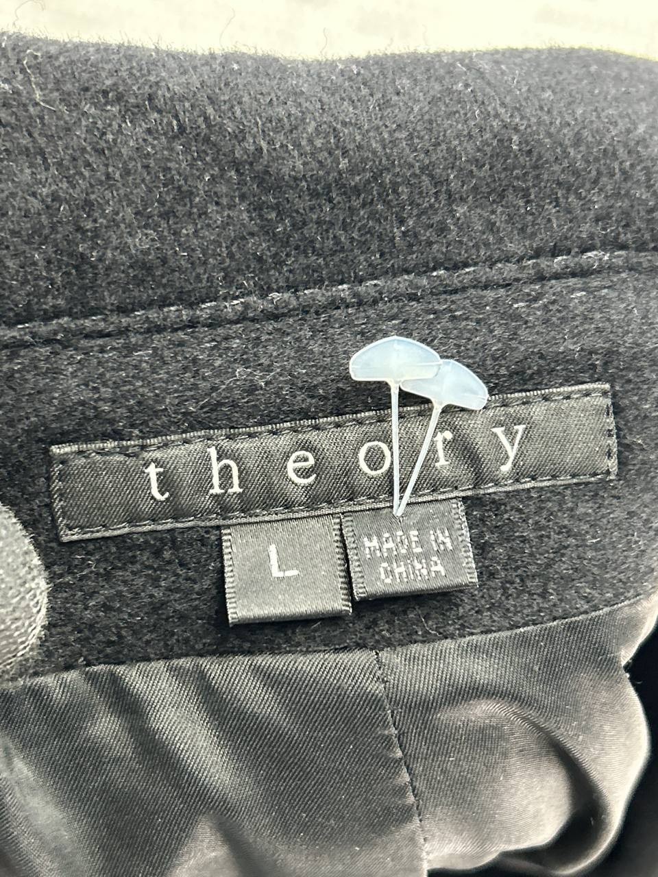 Theory Coat Womens Large Black Wool