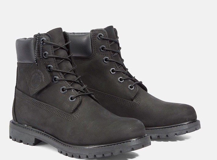 TIMBERLAND PREMIUM 6 IN LACE WATERPROOF BLACK TB 112907 001 size6 NIB