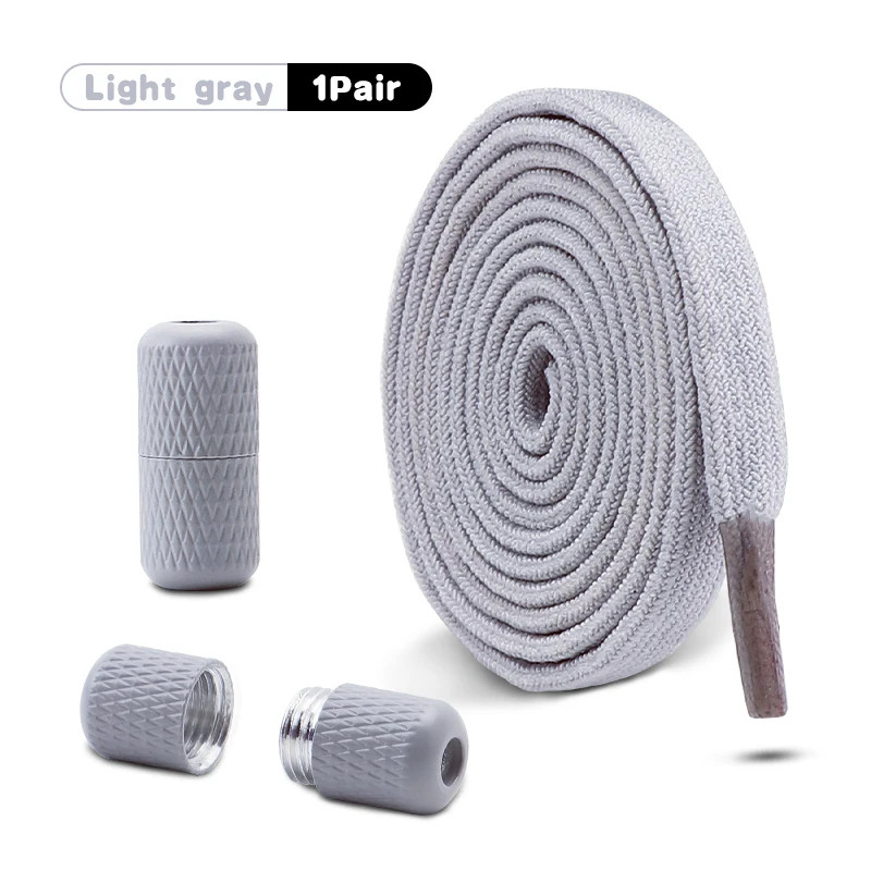 0.8cm wide Elastic laces Sneakers Flats No tie Shoelace Children Adults Quick La
