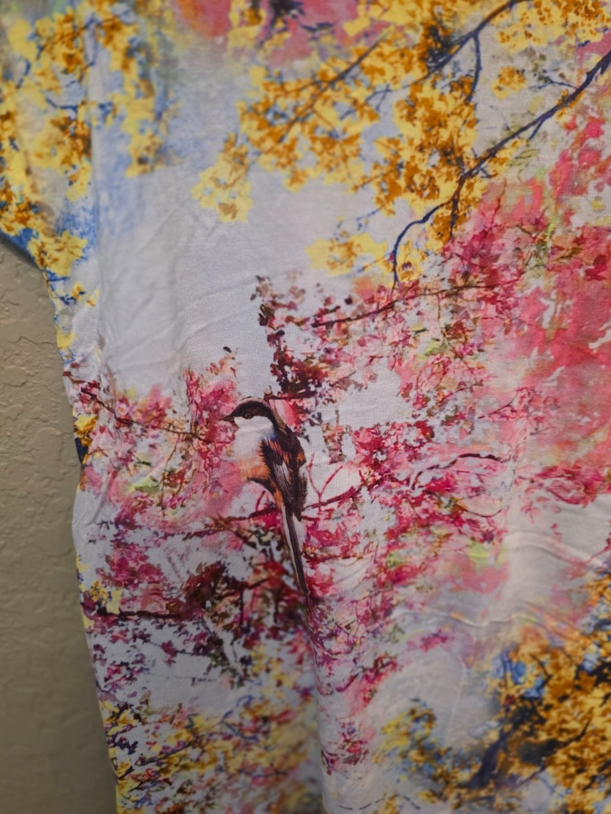 Ted Baker London Ladies Novelty Bird Print Colorful Lightweight Tee Shirt S 4