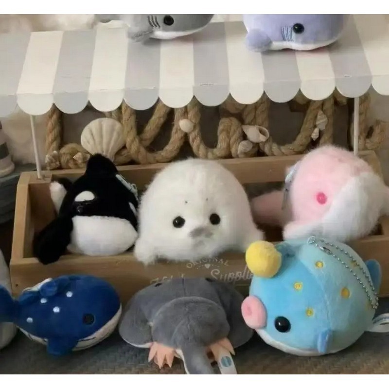 Seal Plush Keychain Bag Charm Cute Marine Animal Pendant Travel Souvenir