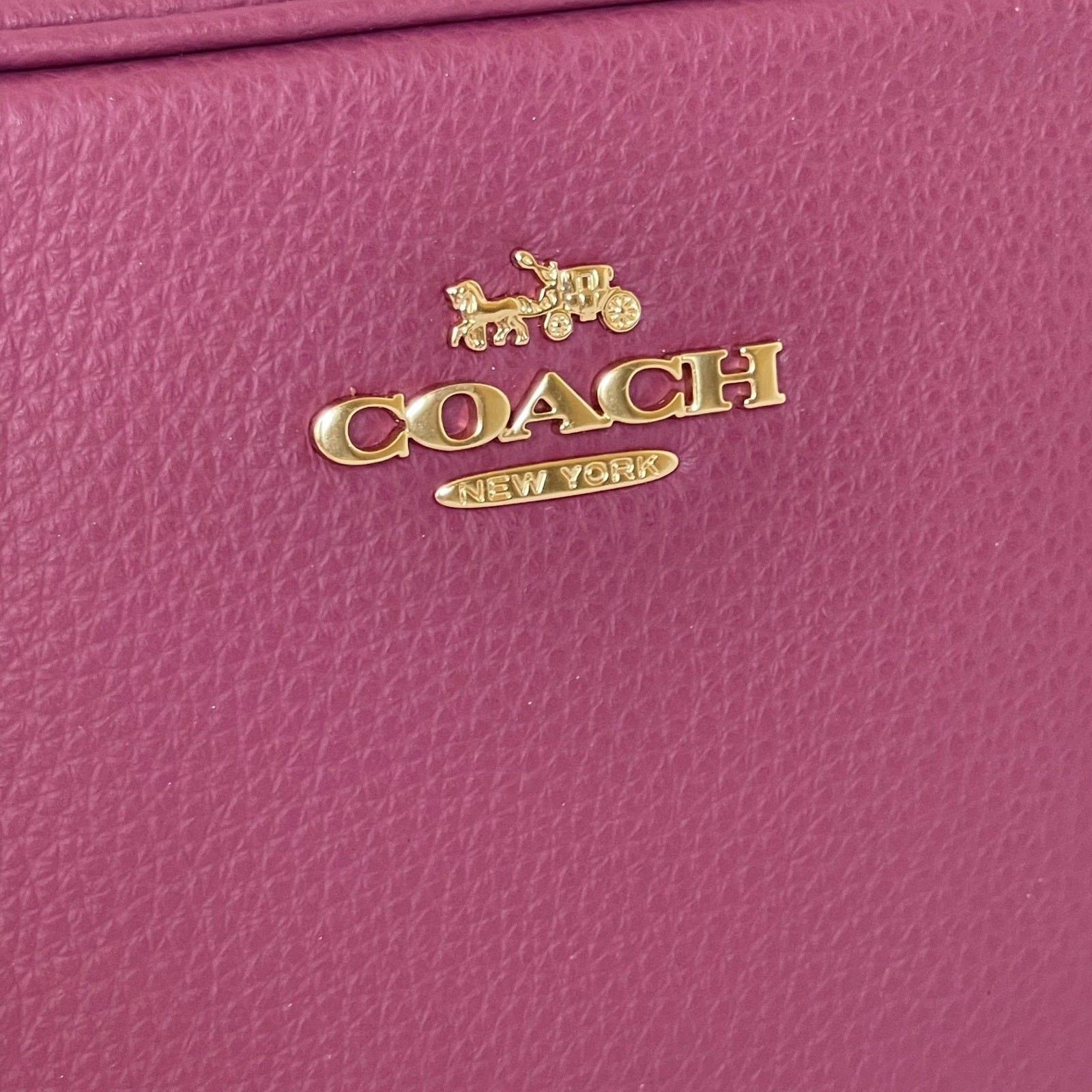 Coach Mini Jamie Camera Bag CQ875 Pink Pebble Leather Crossbody ORGPKG