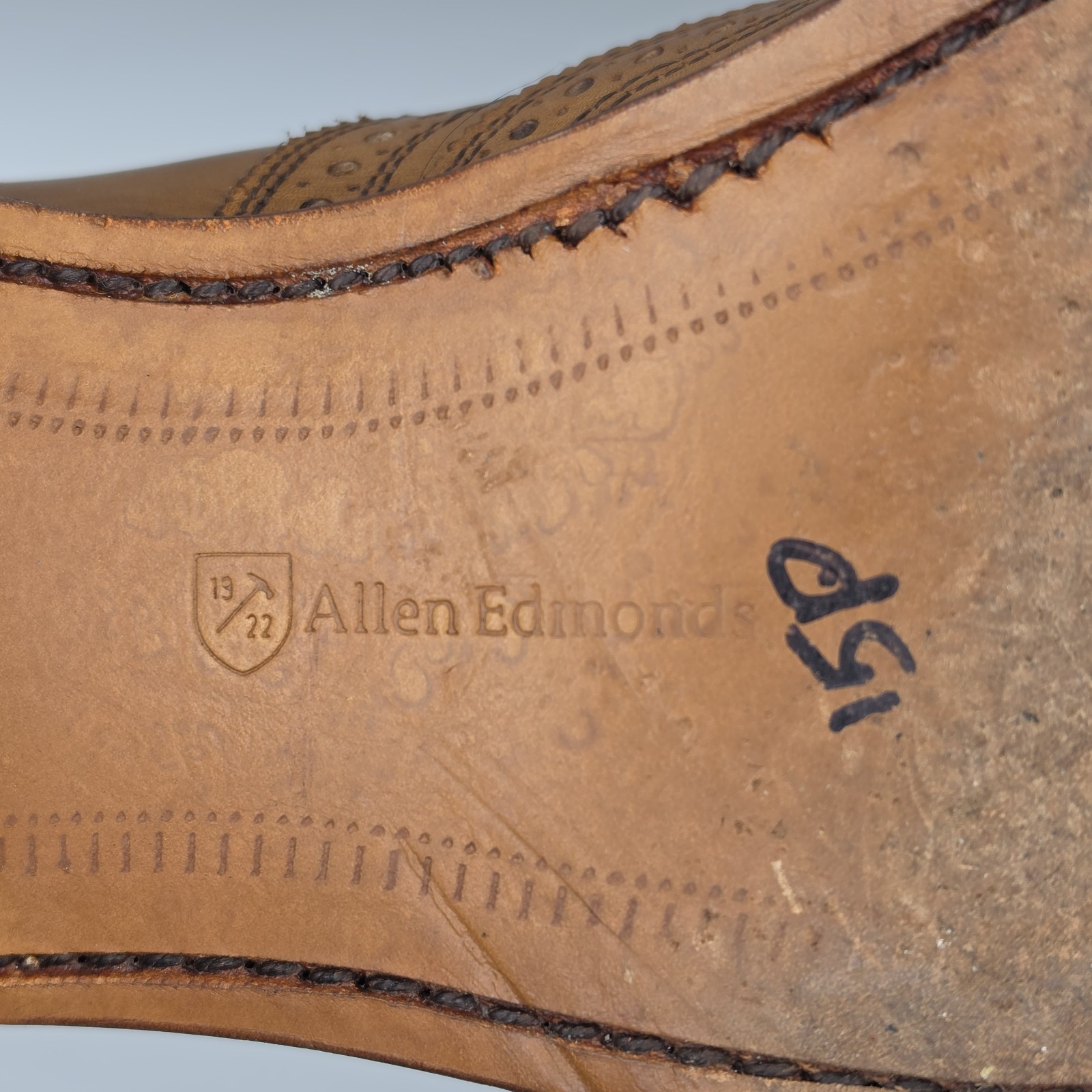 ALLEN EDMONDS McAllister Bench Welt 6235 Wingtip Brogue Brown Men Sz D 10