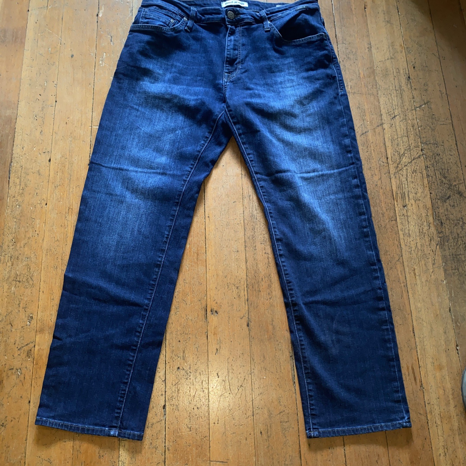 Mavi Jeans Zach Straight Leg Mens Measures 36×30 Blue Denim Stretch