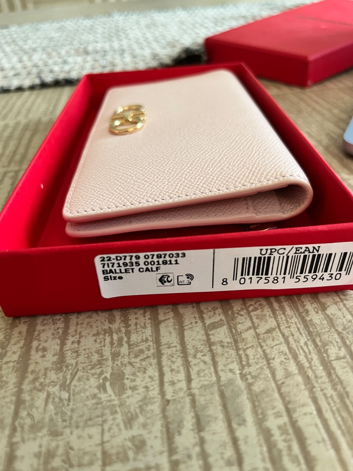 FERRAGAMO Gancini Continental Wallet Leather Italy $630 New In Box Ballet Pink
