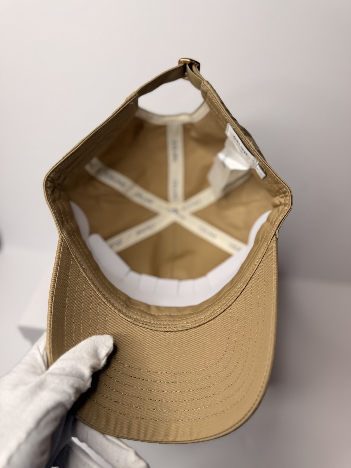 CELINE Paris Triomphe Adjustable Baseball Cap Toffee Size Medium Women’s