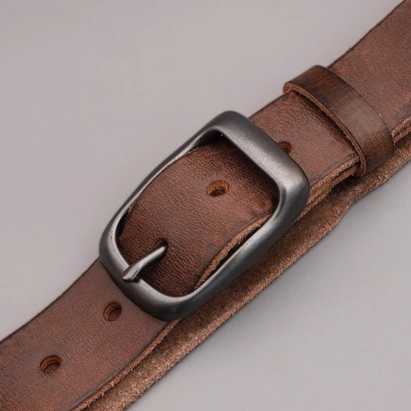 Men’s Genuine Buffalo FULL GRAIN ThickLeather Heavy Duty Belt 3.7cm width
