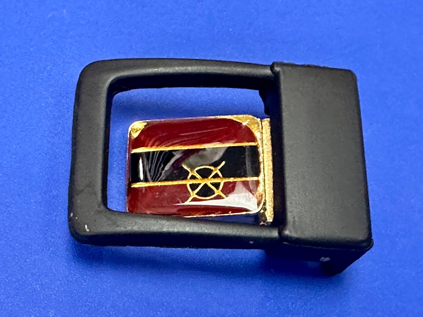 Sail Boat Wheel Nautical Retro Small Swing Out Black Color Nos Belt Buckle