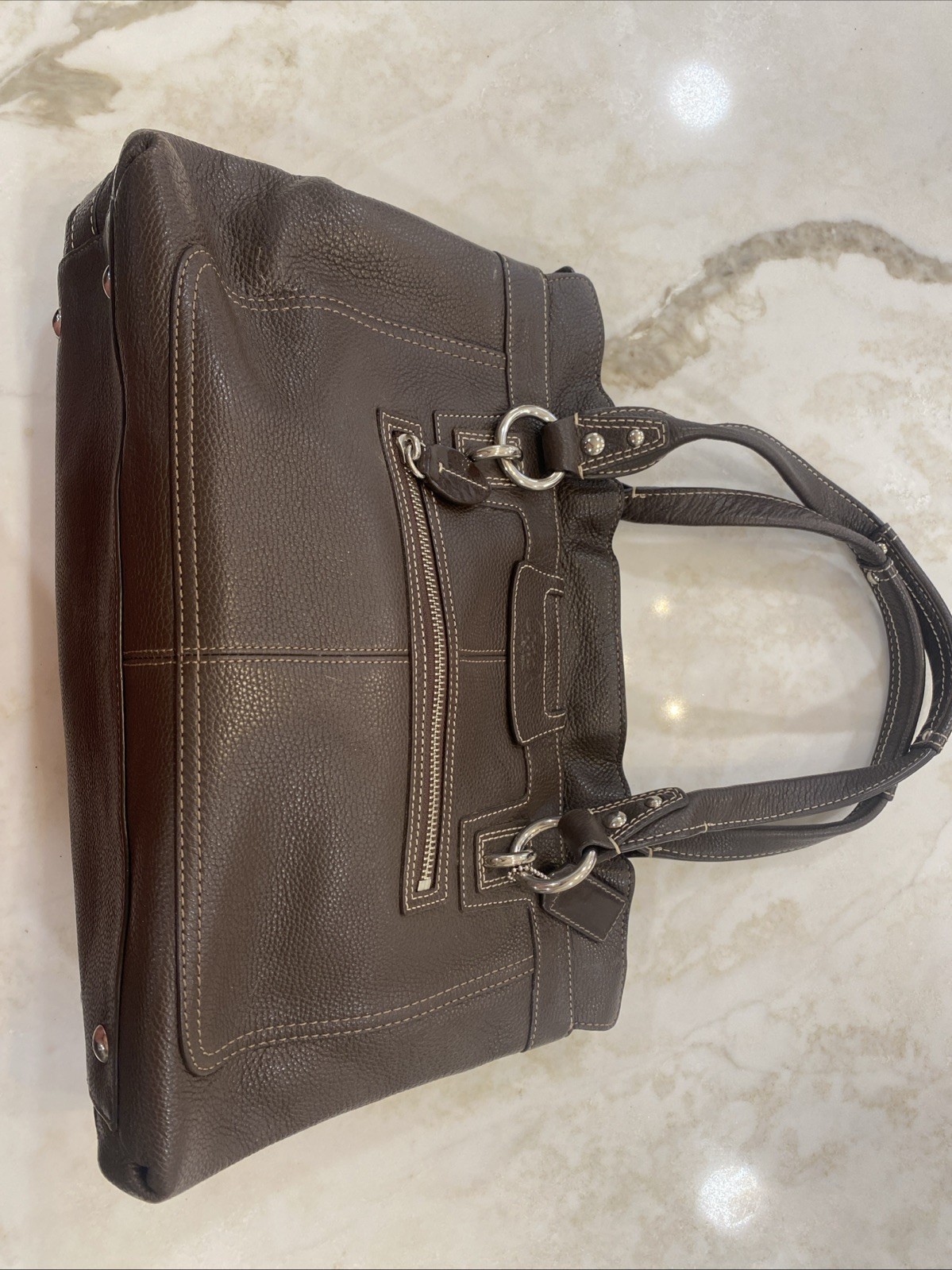 COACH BROWN PEBBLE LEATHER F14682 Excellent Condition Make Great Christmas GIFT