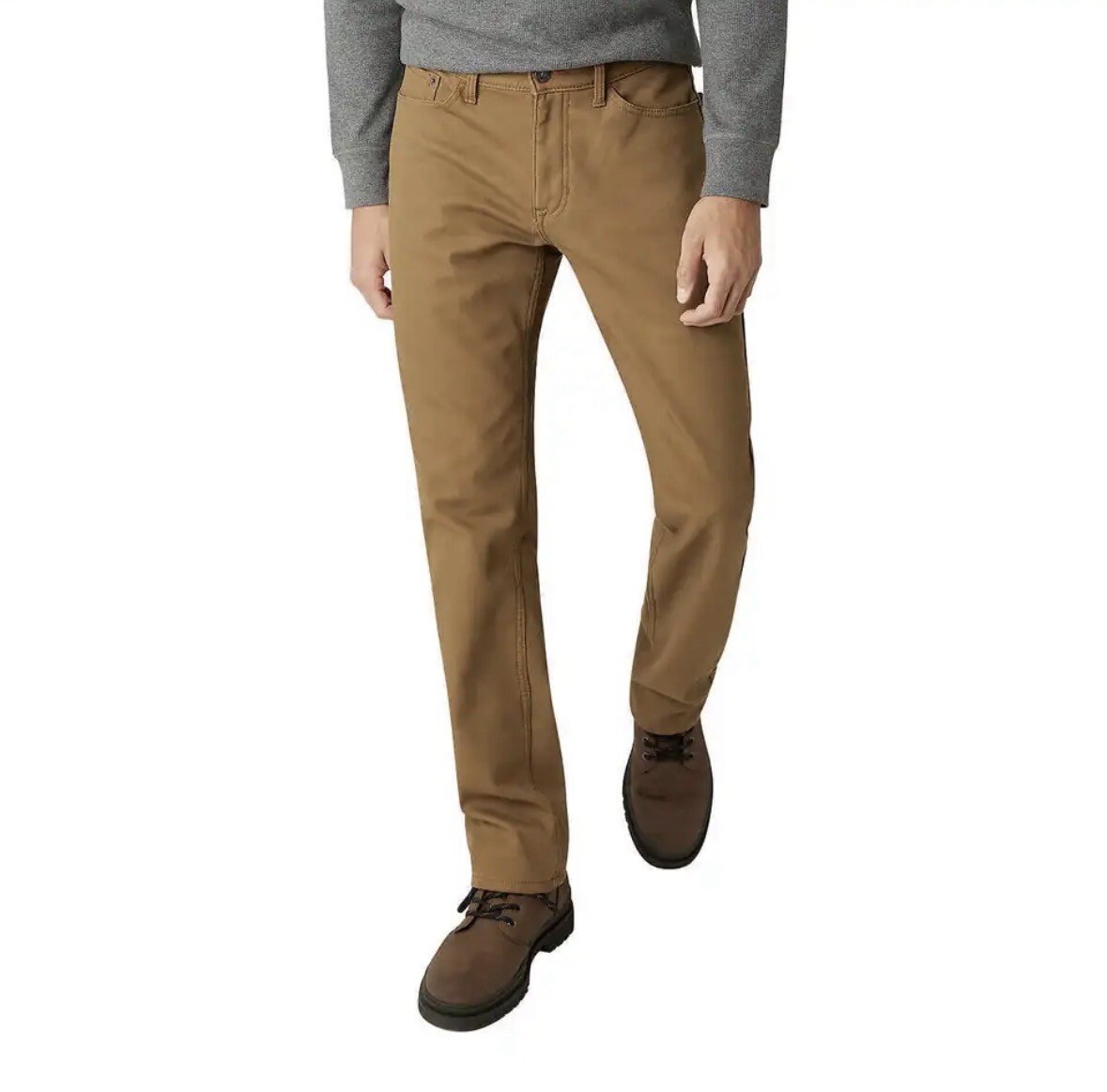 Weatherproof Vintage Men’s Fleece Stretch Canvas Regular Fit Pants Wheat 40×30