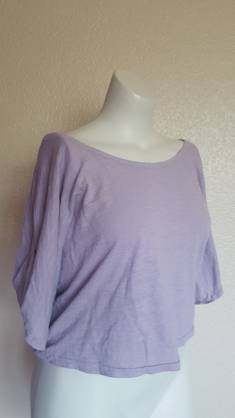 Elizabeth and James Oversized Knit Tee Top Lilac Purple M H024 New $80