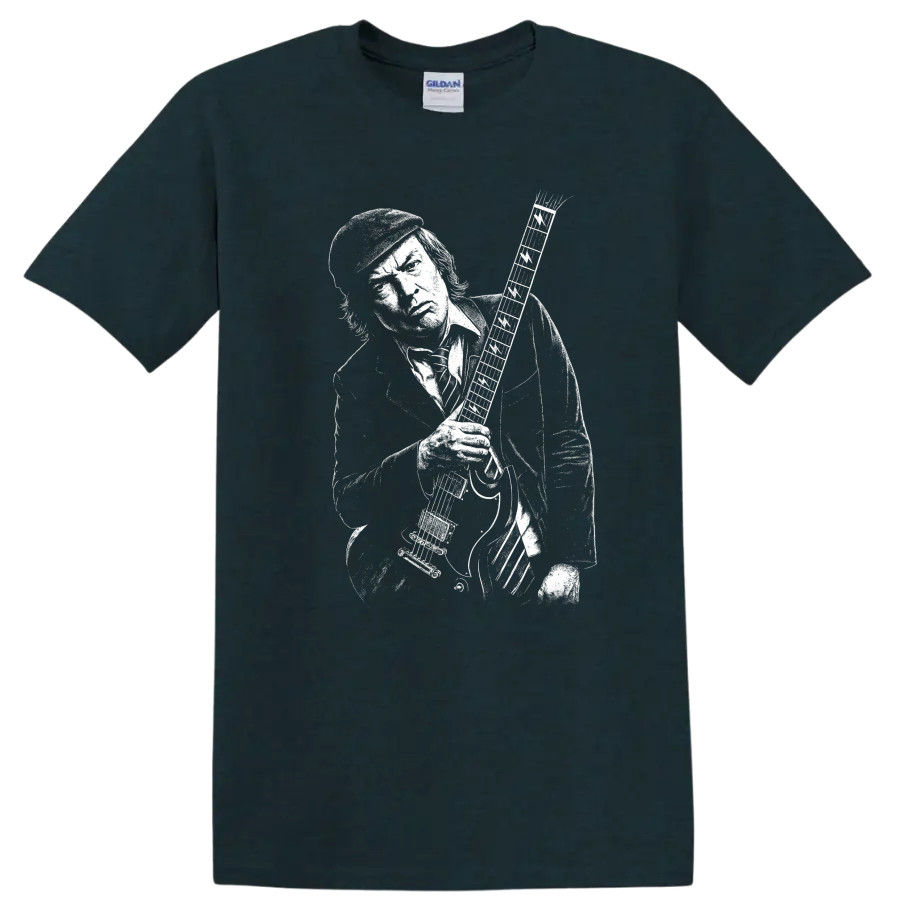 Angus Young Rock Legends T Shirt Tribute Graphic Music Tee