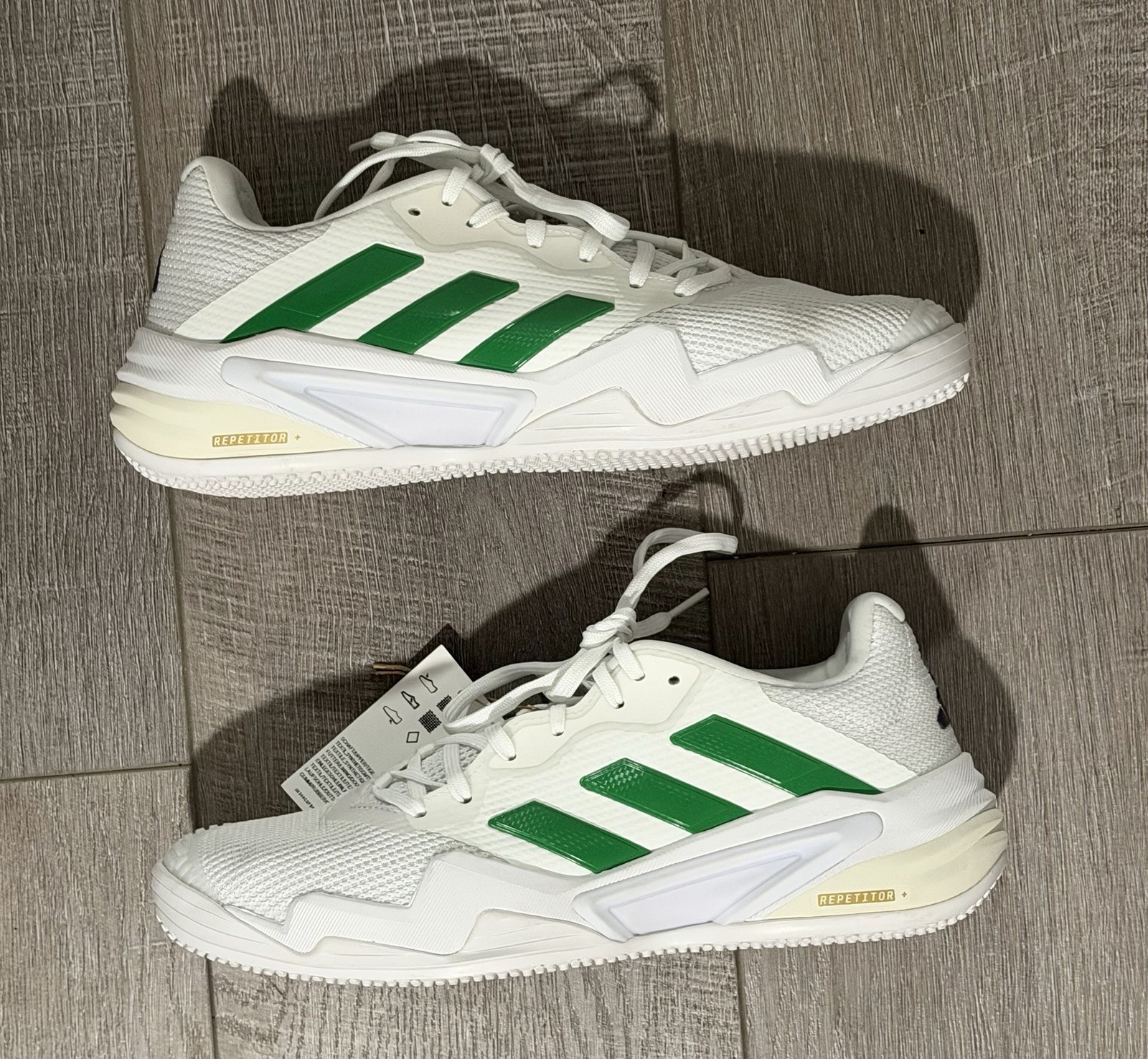adidas Barricade 13 M GC Tennis Shoes White Green JP7748 Men’s Size 8.5
