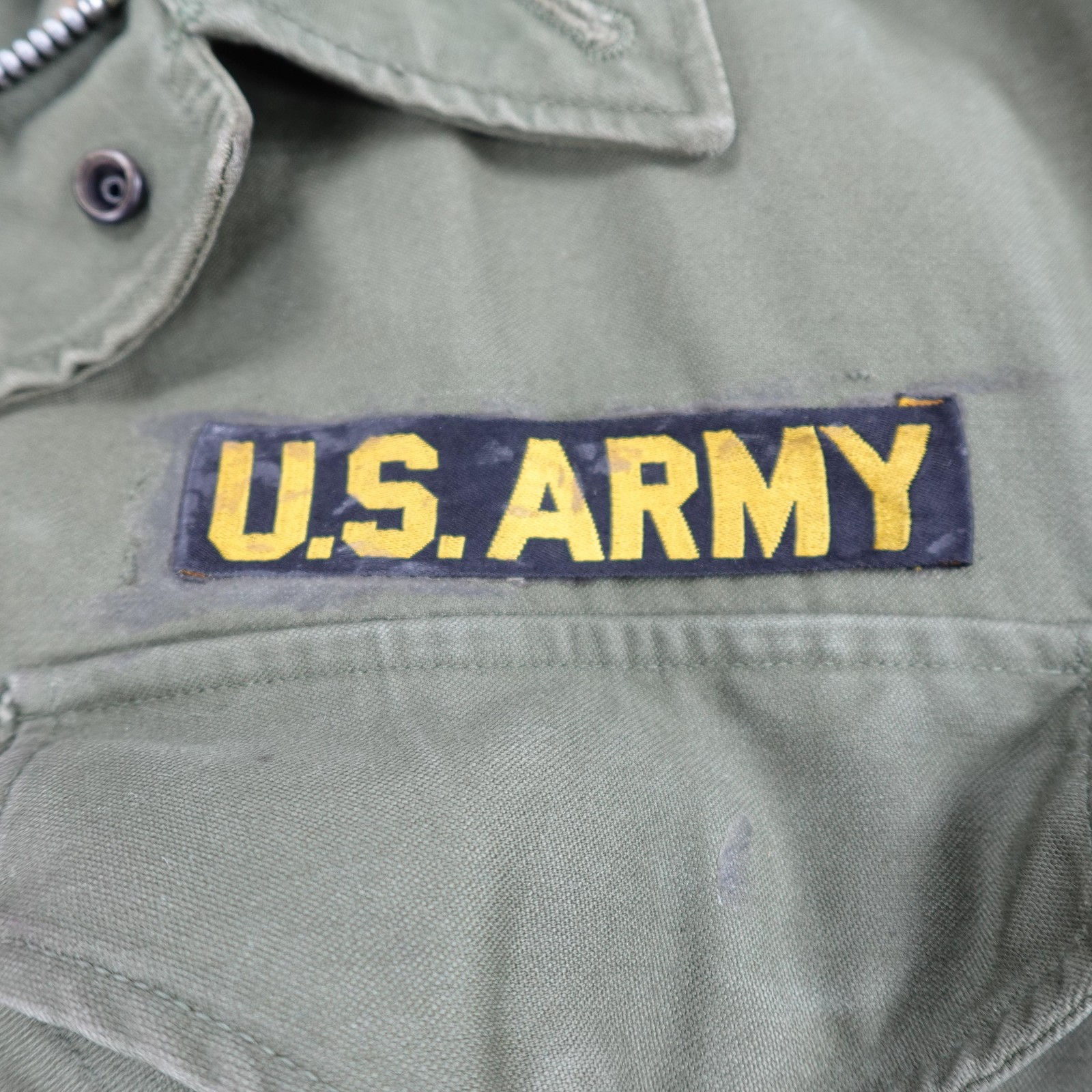 US Army Field Jacket Mens Small OG-107 M-1951 Cotton Korean War 1950s Vintage