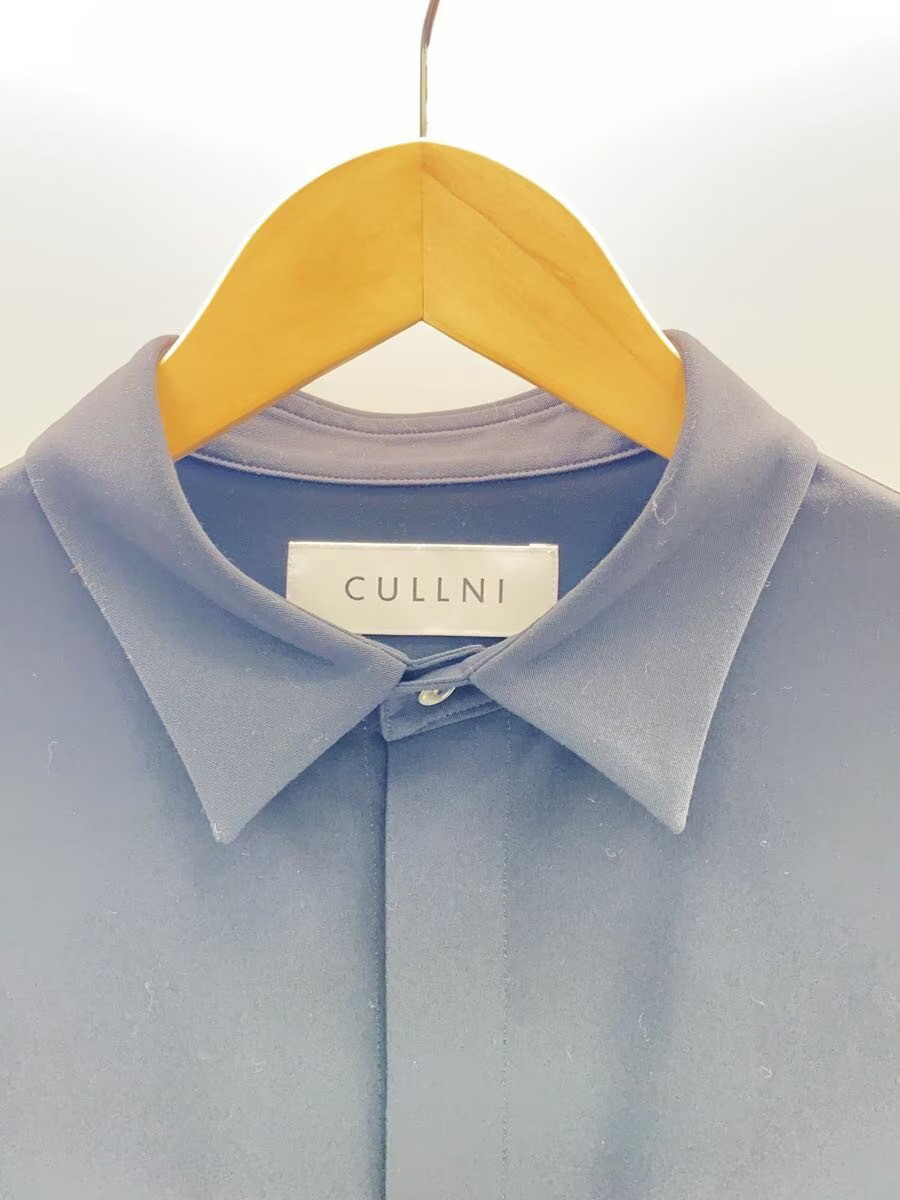 CULLNI Long-Sleeve Shirt, Size 1, Polyester, Black, 21-AW-031, 21AW Long Shirt