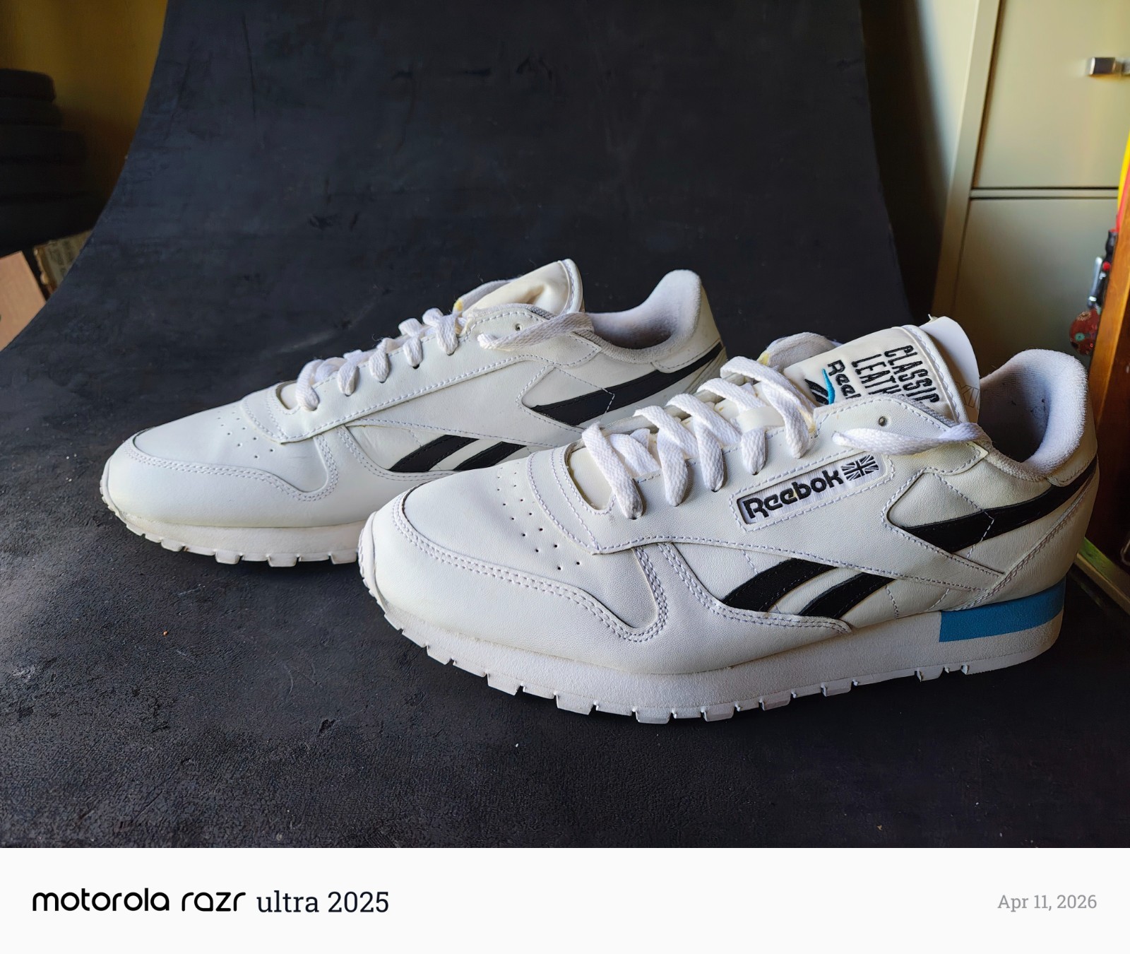 Size 11.5- Reebok Classic Leather OG ” My Name Is” – Radiant Aqua !Worn 4 times!